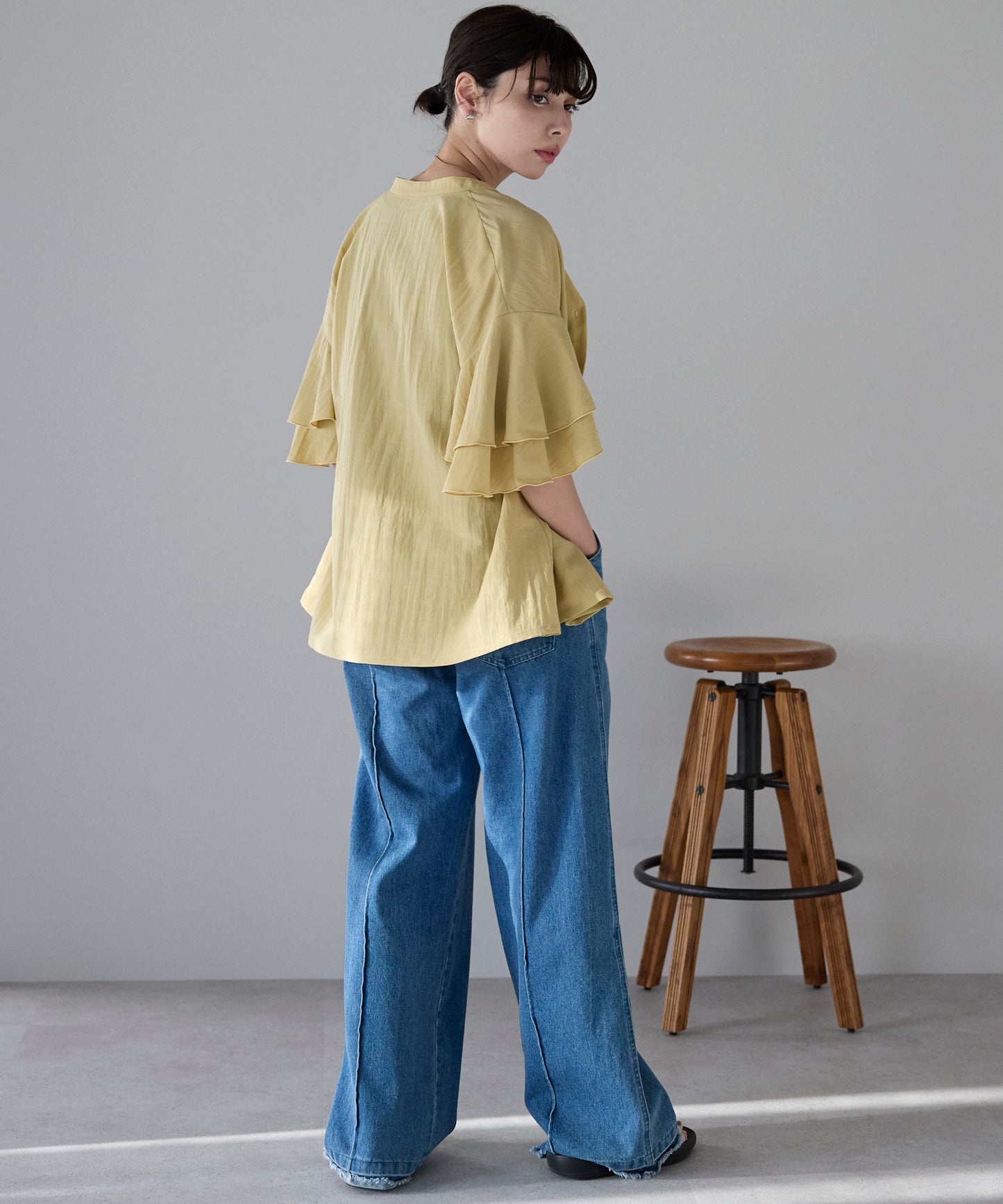 Layered frill shirt レイヤードフリルシャツ
