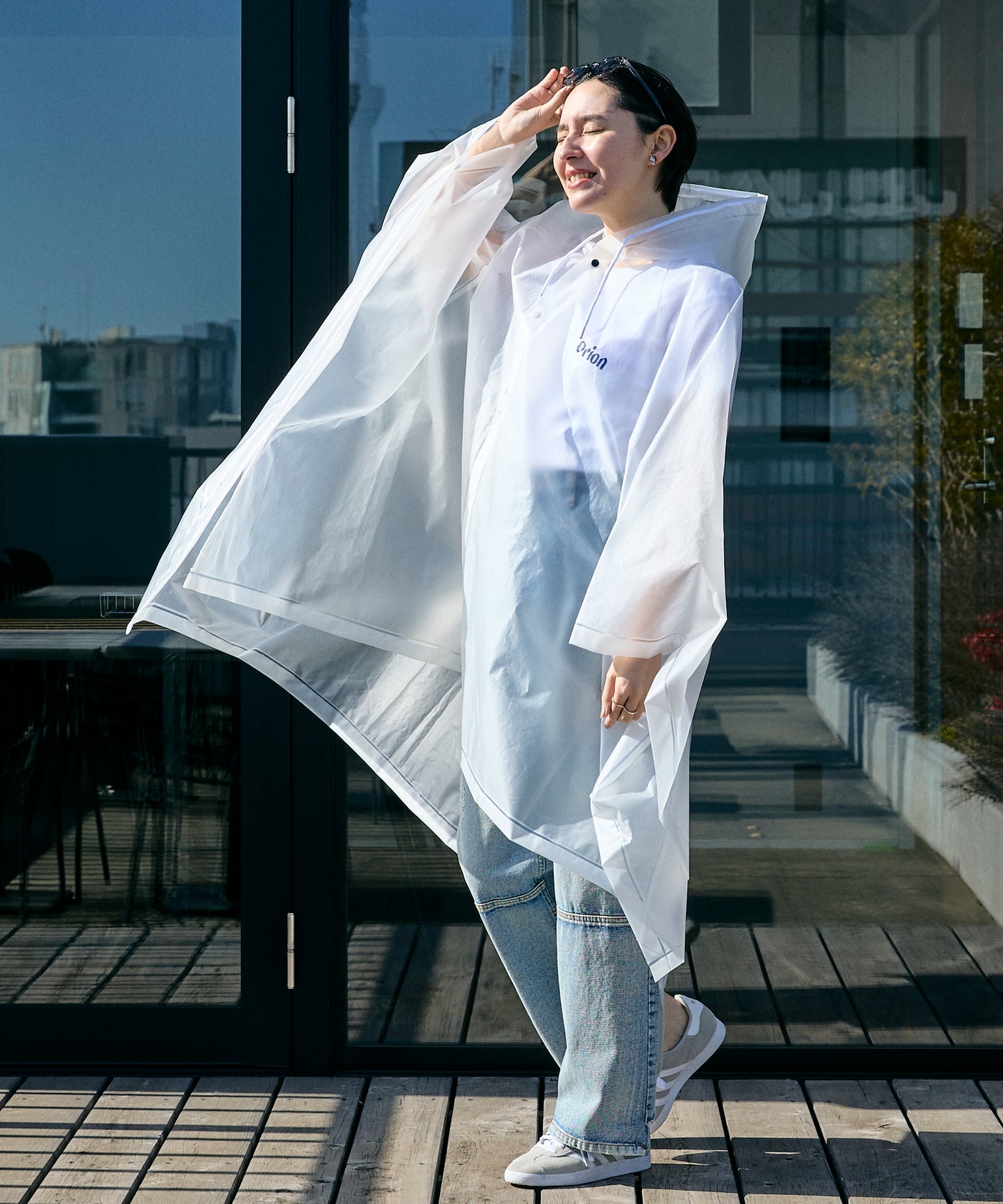 Orion beer logo poncho オリオンビールロゴ レインポンチョ