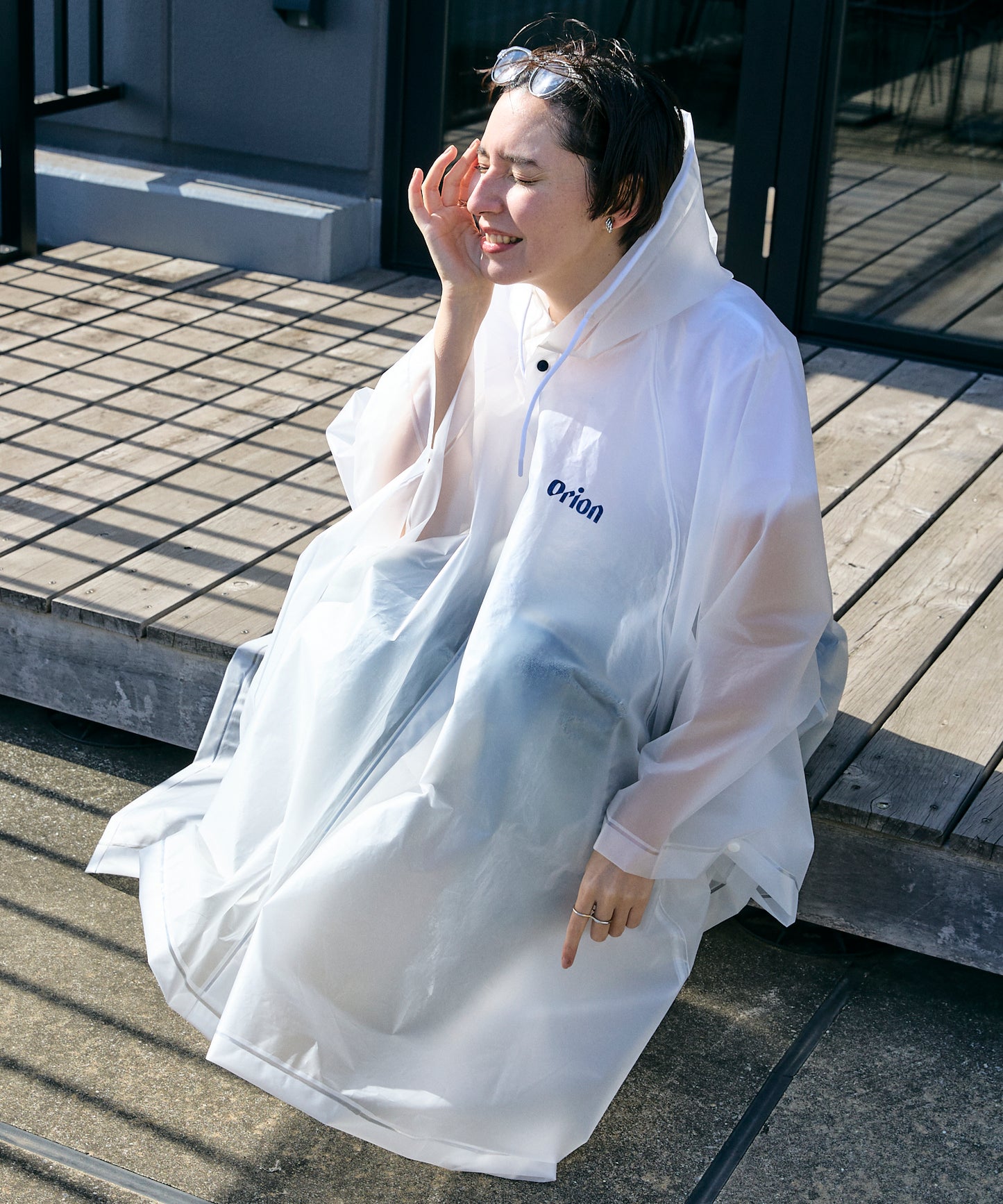 Orion beer logo poncho オリオンビールロゴ レインポンチョ