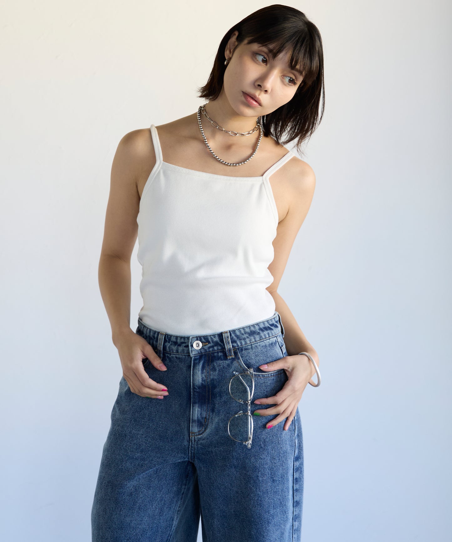 Camisole with Built-in Cups　カップ付きキャミソール