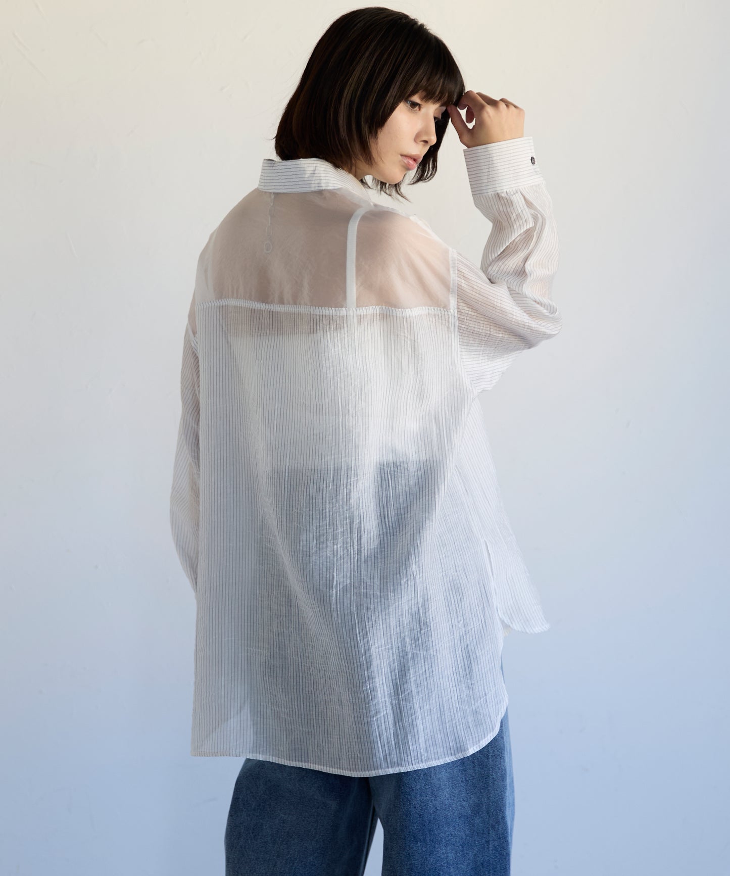 Sheer Panel Shirt　シアーキリカエシャツ