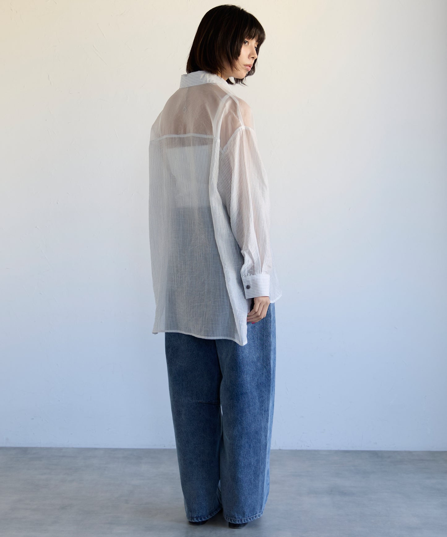 Sheer Panel Shirt　シアーキリカエシャツ