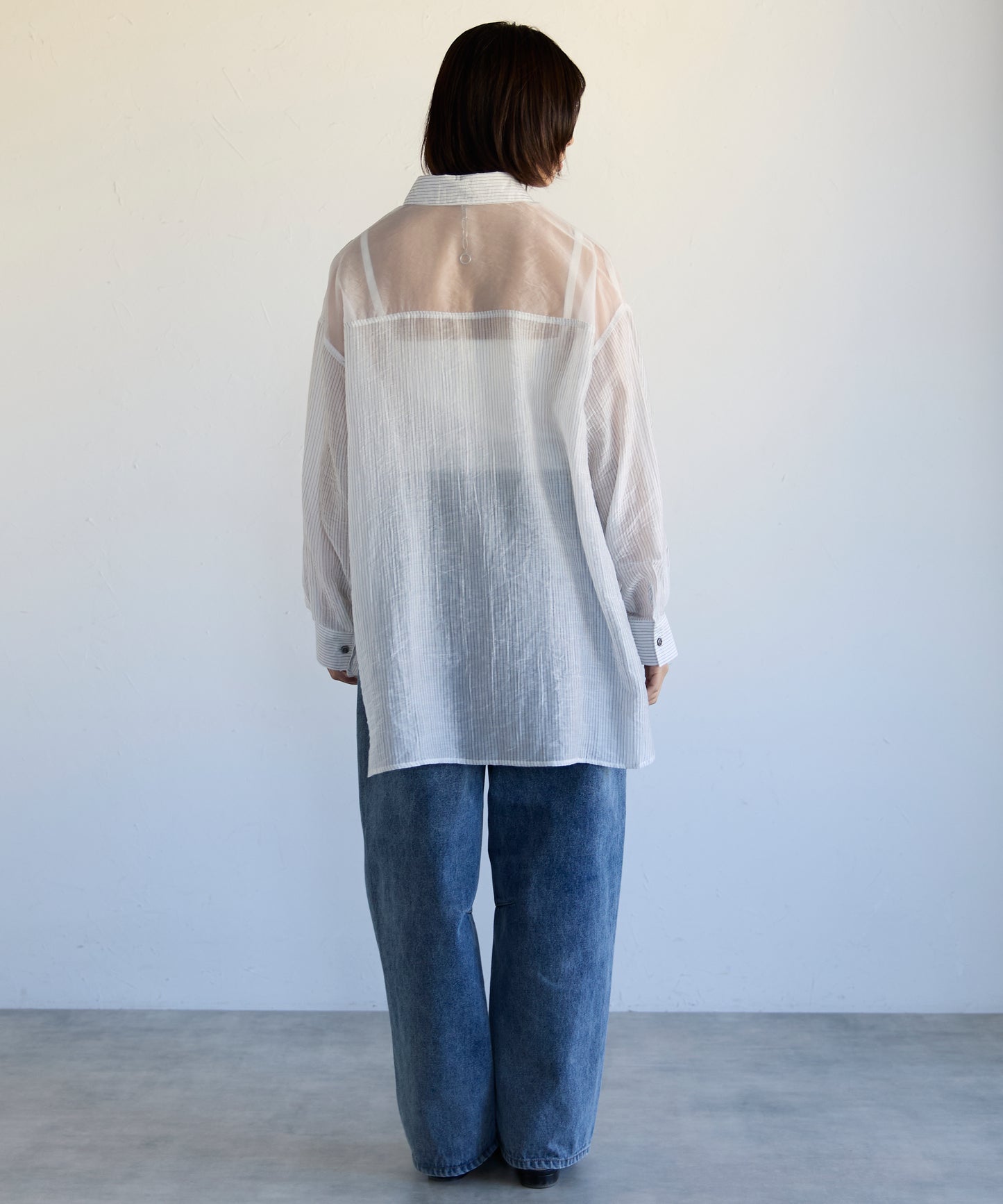 Sheer Panel Shirt　シアーキリカエシャツ