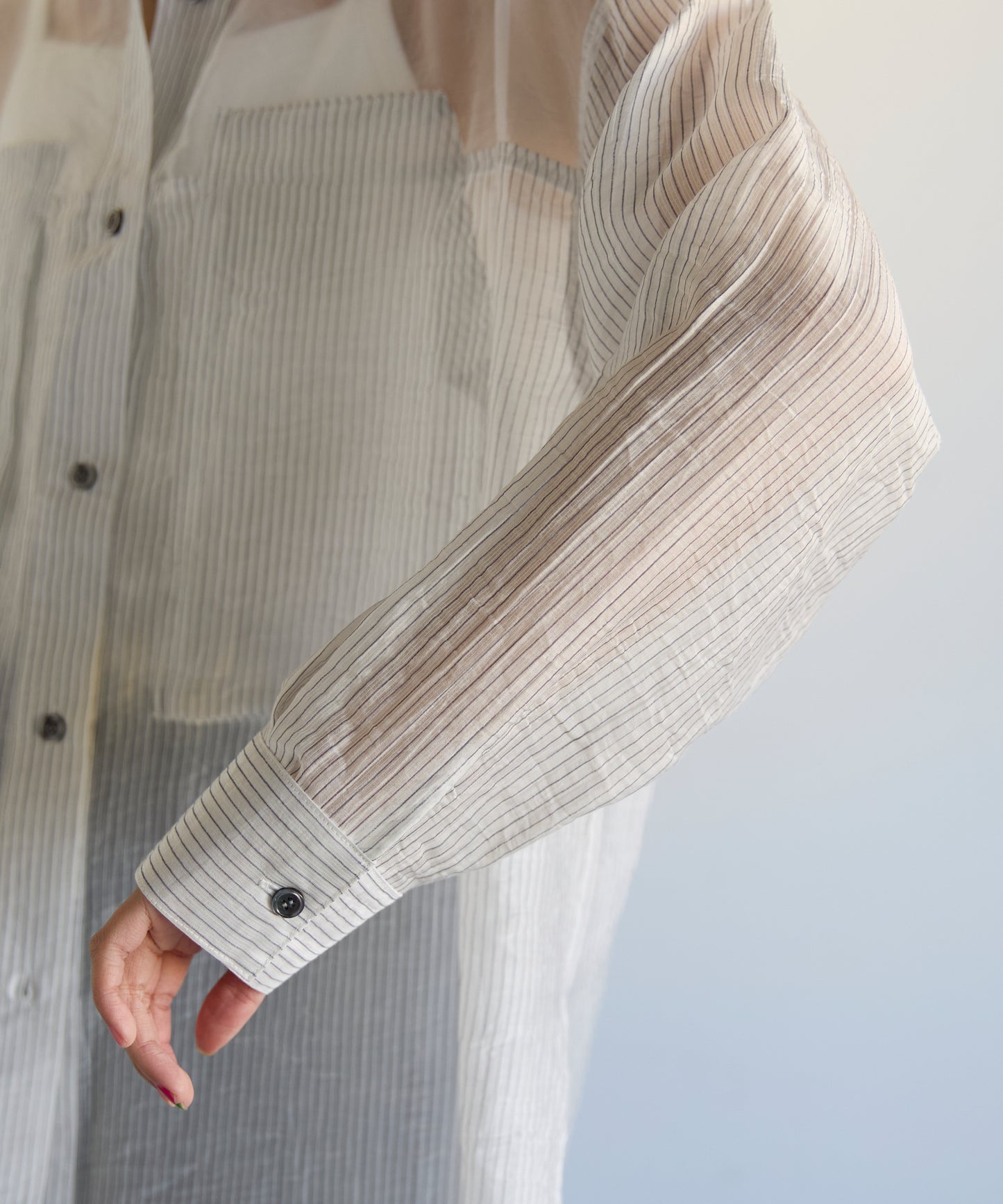 Sheer Panel Shirt　シアーキリカエシャツ