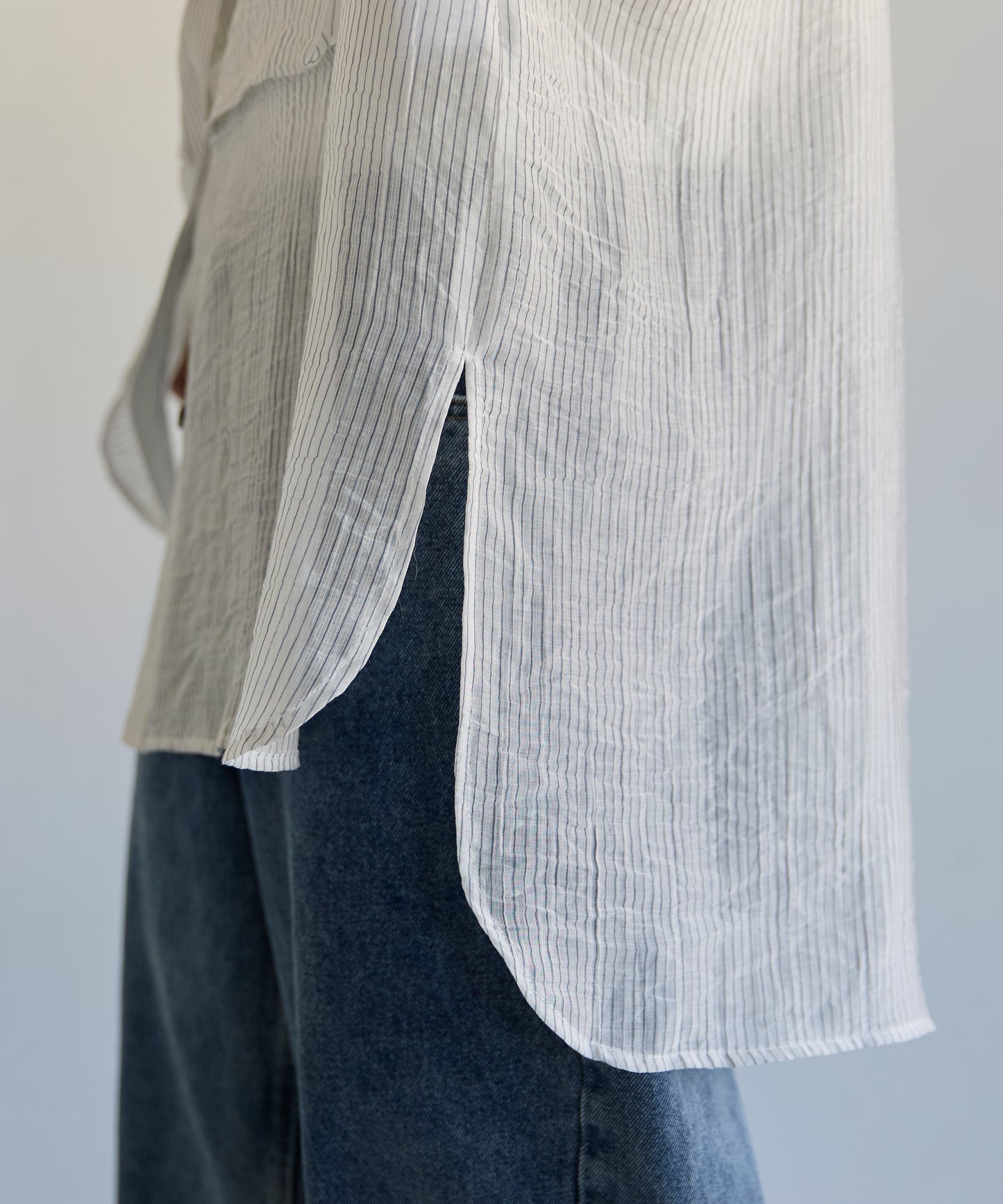 Sheer Panel Shirt　シアーキリカエシャツ