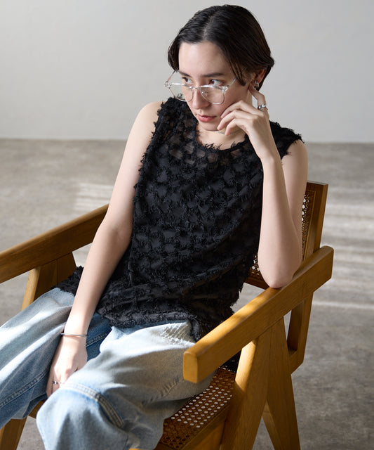 Fringe bestand camisole　フリンジベスト＋キャミソール2点SET