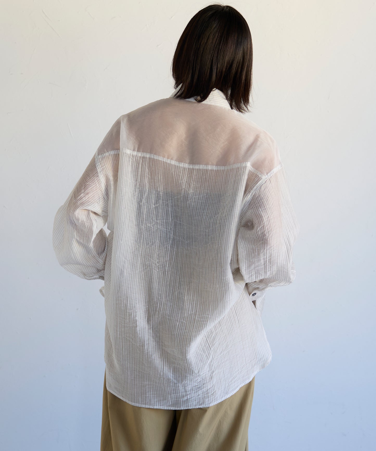 Sheer Panel Shirt　シアーキリカエシャツ