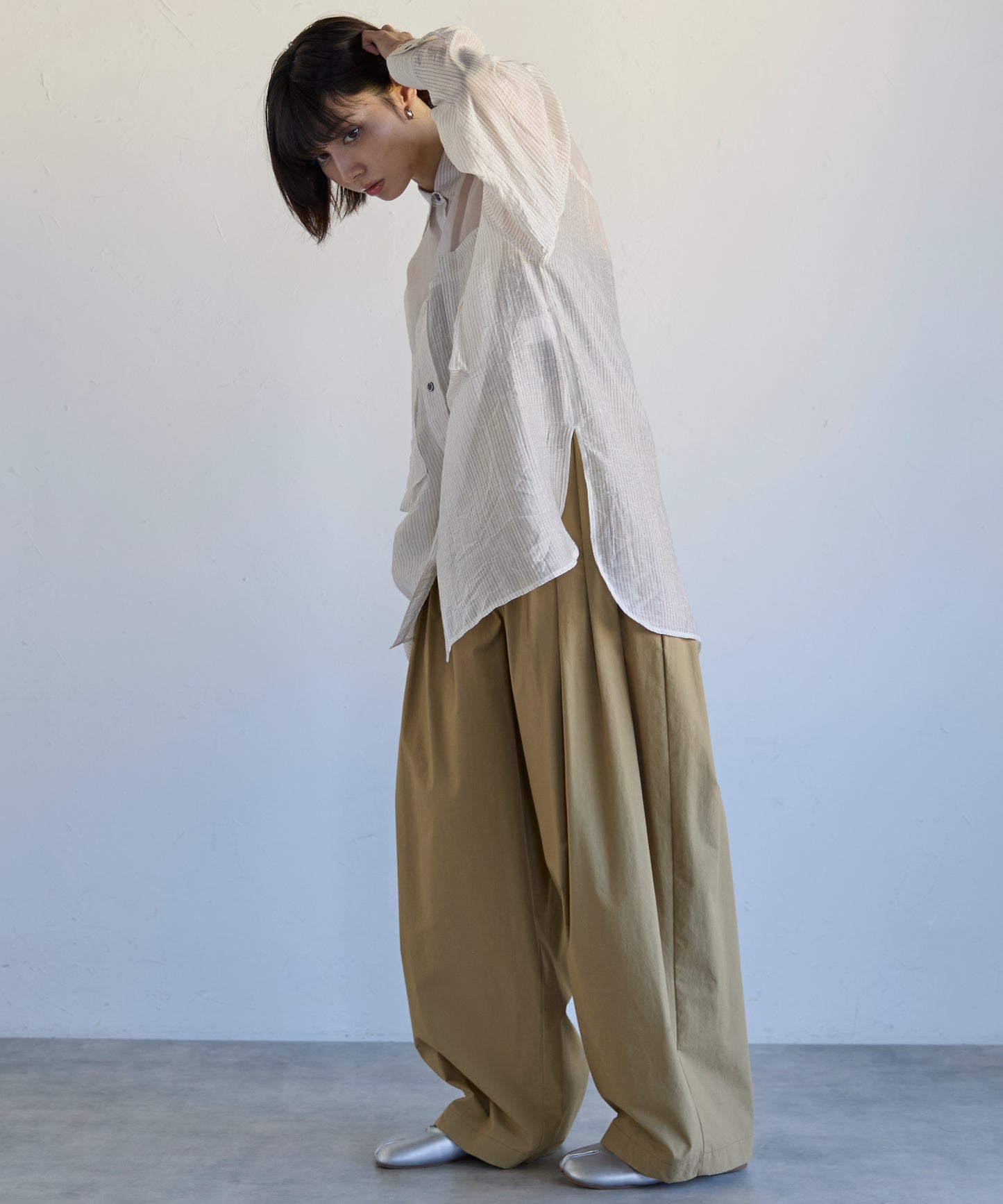 Sheer Panel Shirt　シアーキリカエシャツ