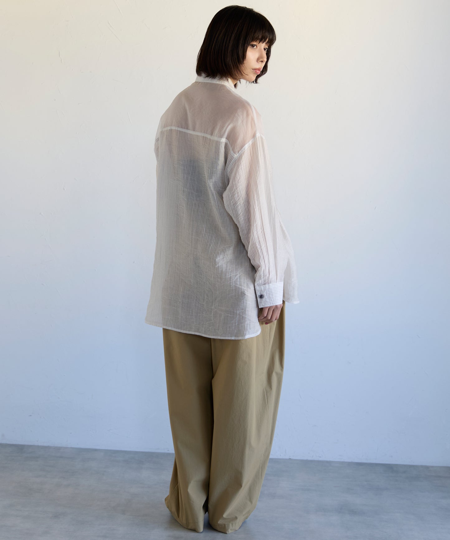 Sheer Panel Shirt　シアーキリカエシャツ