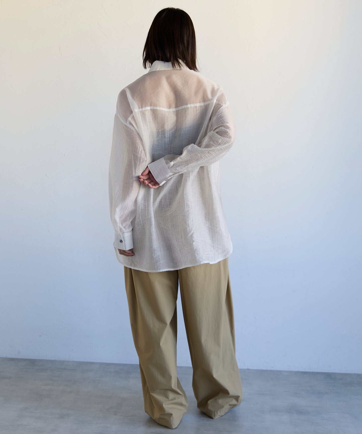Sheer Panel Shirt　シアーキリカエシャツ