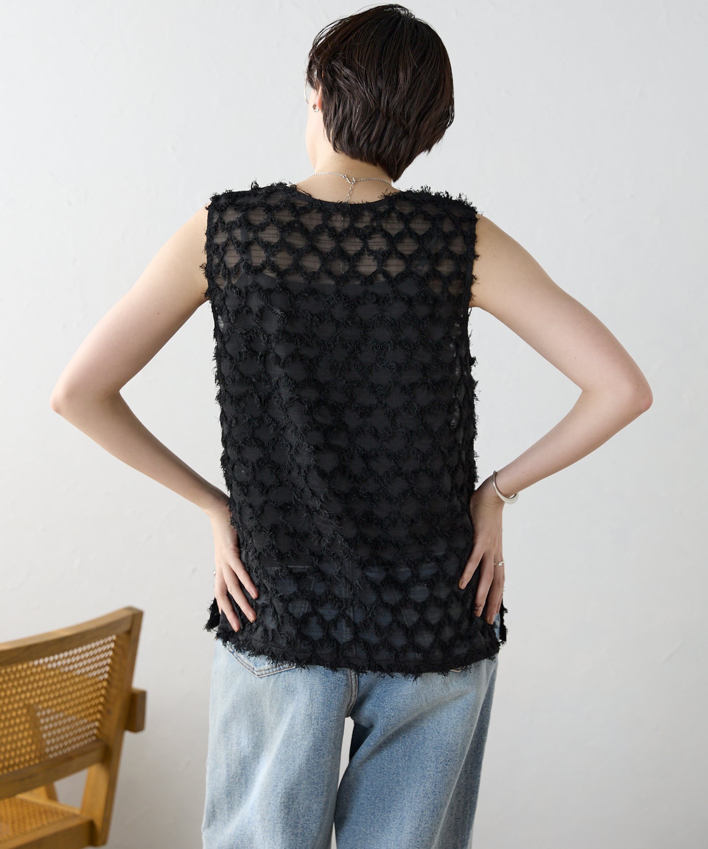 Fringe bestand camisole　フリンジベスト＋キャミソール2点SET