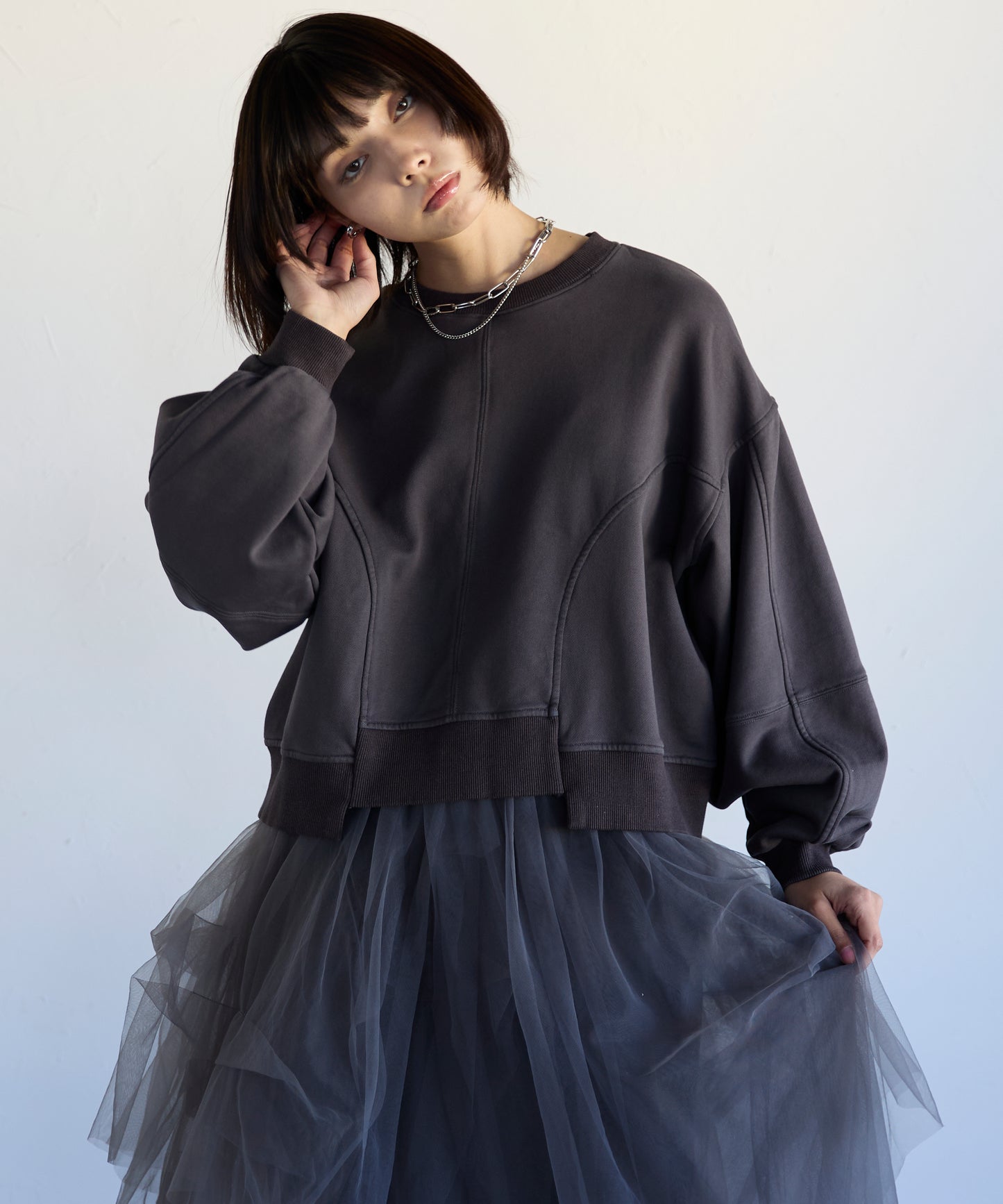 Pigment Short-Length Sweatshirt　ピグメント短丈スウェット