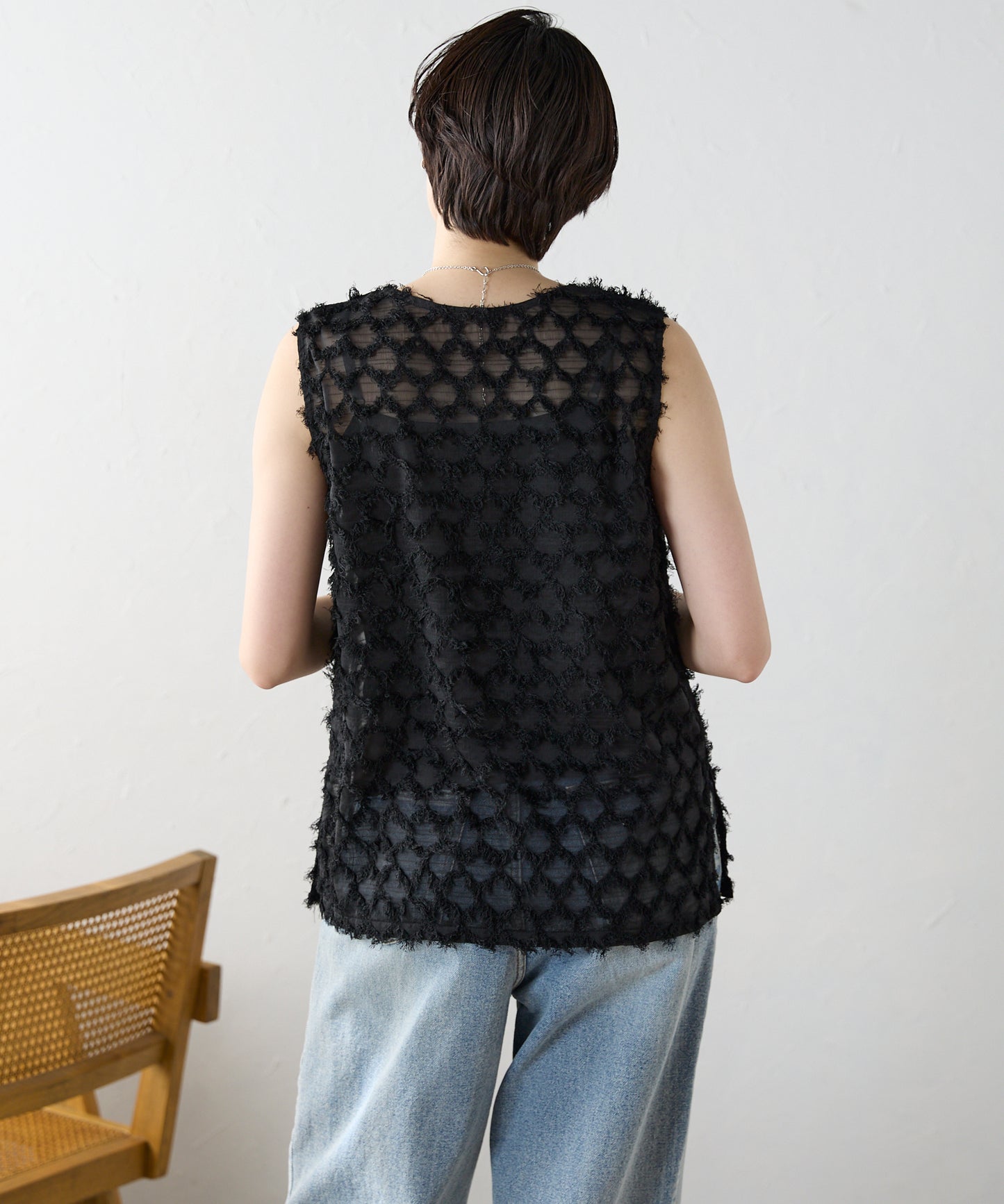 Fringe bestand camisole　フリンジベスト＋キャミソール2点SET