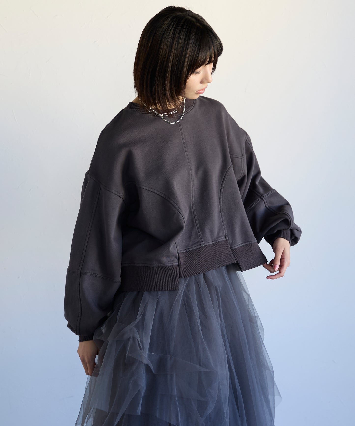 Pigment Short-Length Sweatshirt　ピグメント短丈スウェット