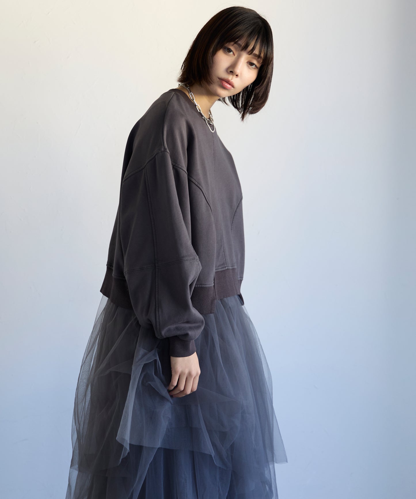 Pigment Short-Length Sweatshirt　ピグメント短丈スウェット