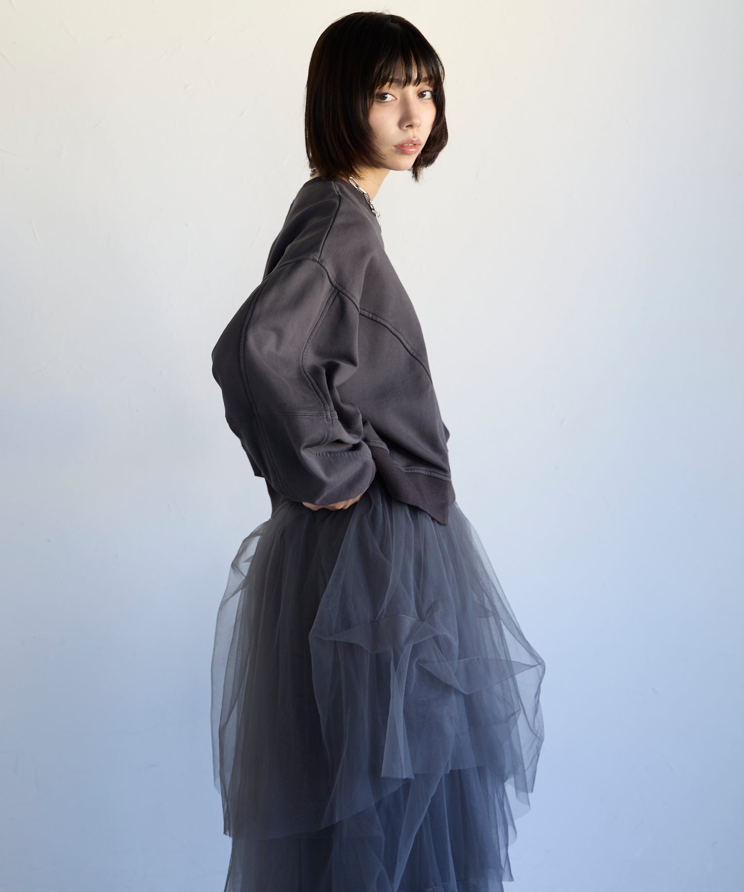 Pigment Short-Length Sweatshirt　ピグメント短丈スウェット