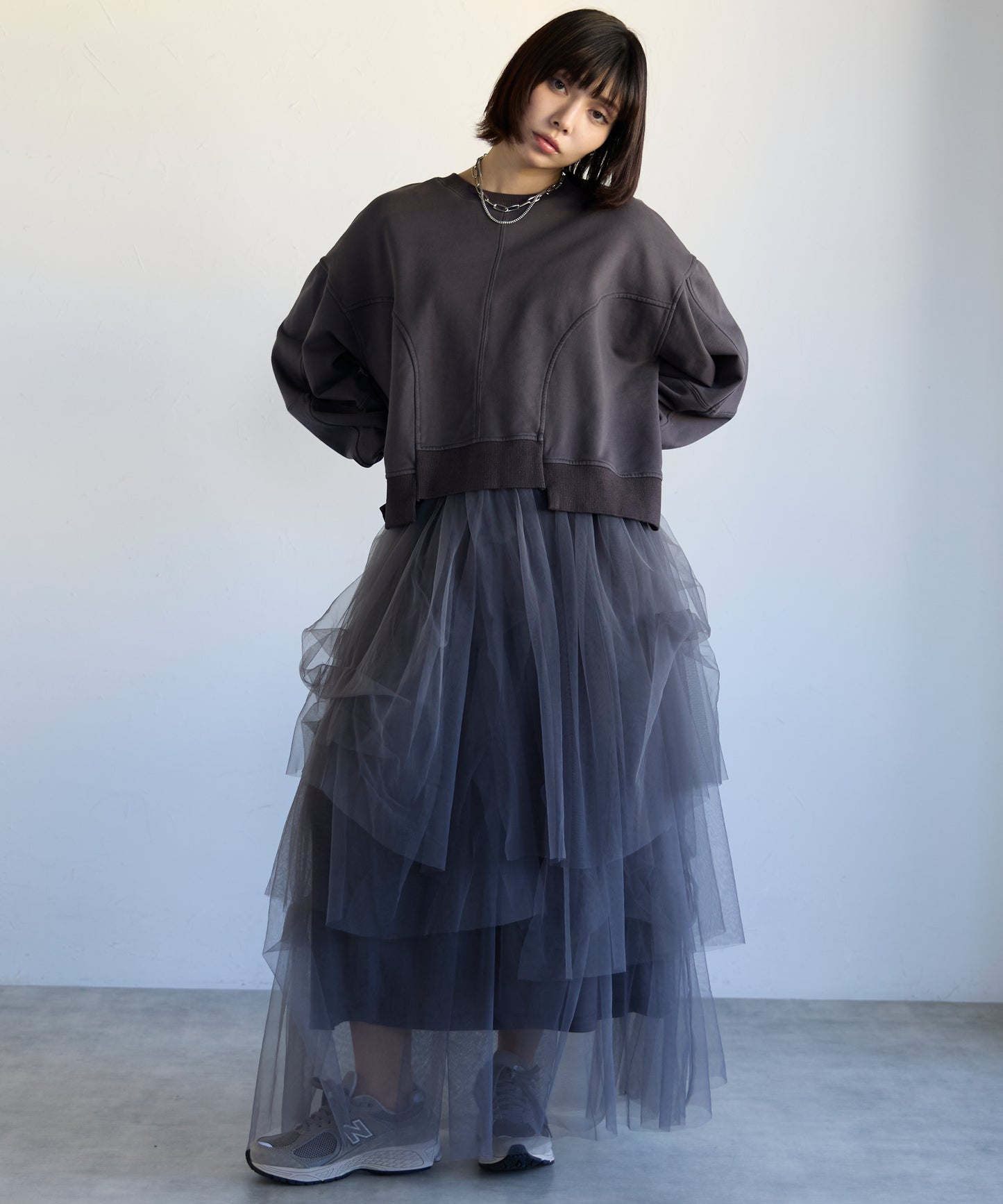 Pigment Short-Length Sweatshirt　ピグメント短丈スウェット