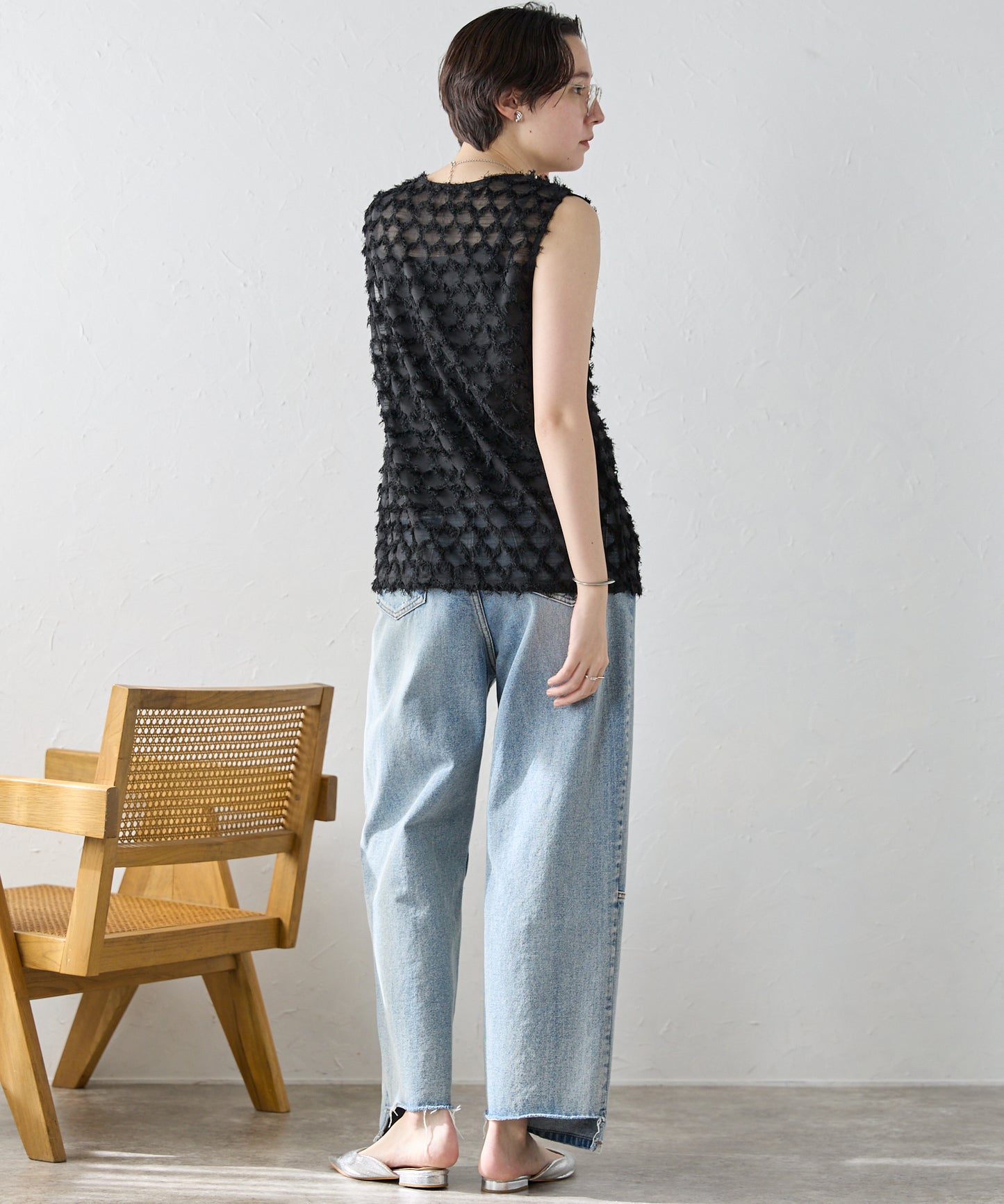 Fringe bestand camisole　フリンジベスト＋キャミソール2点SET