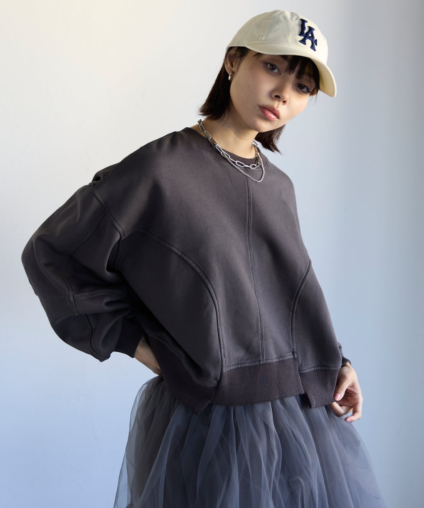 Pigment Short-Length Sweatshirt　ピグメント短丈スウェット