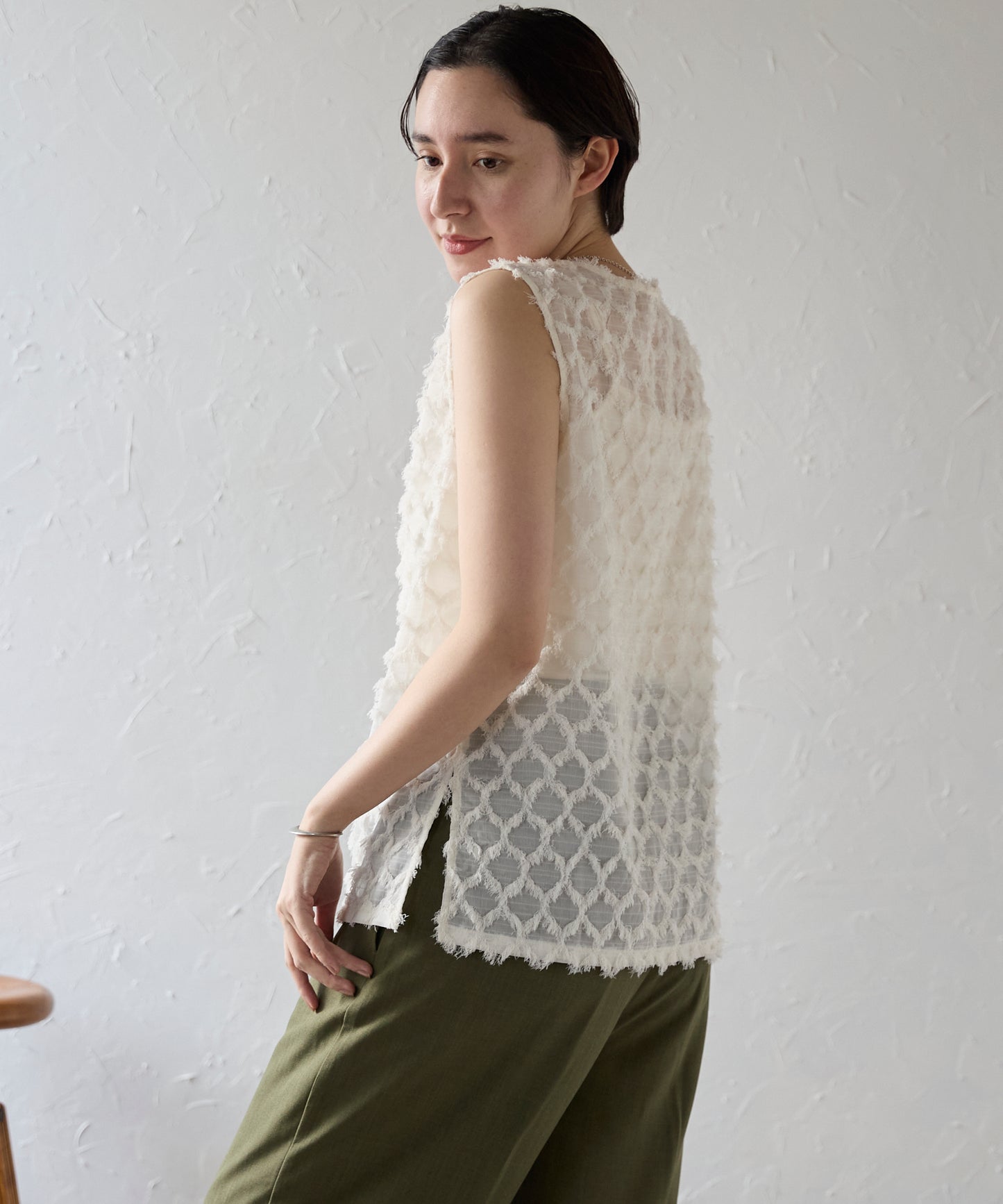 Fringe bestand camisole　フリンジベスト＋キャミソール2点SET