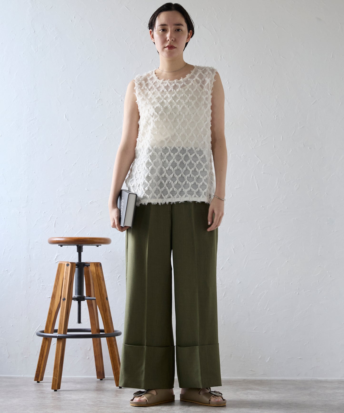 Fringe bestand camisole　フリンジベスト＋キャミソール2点SET