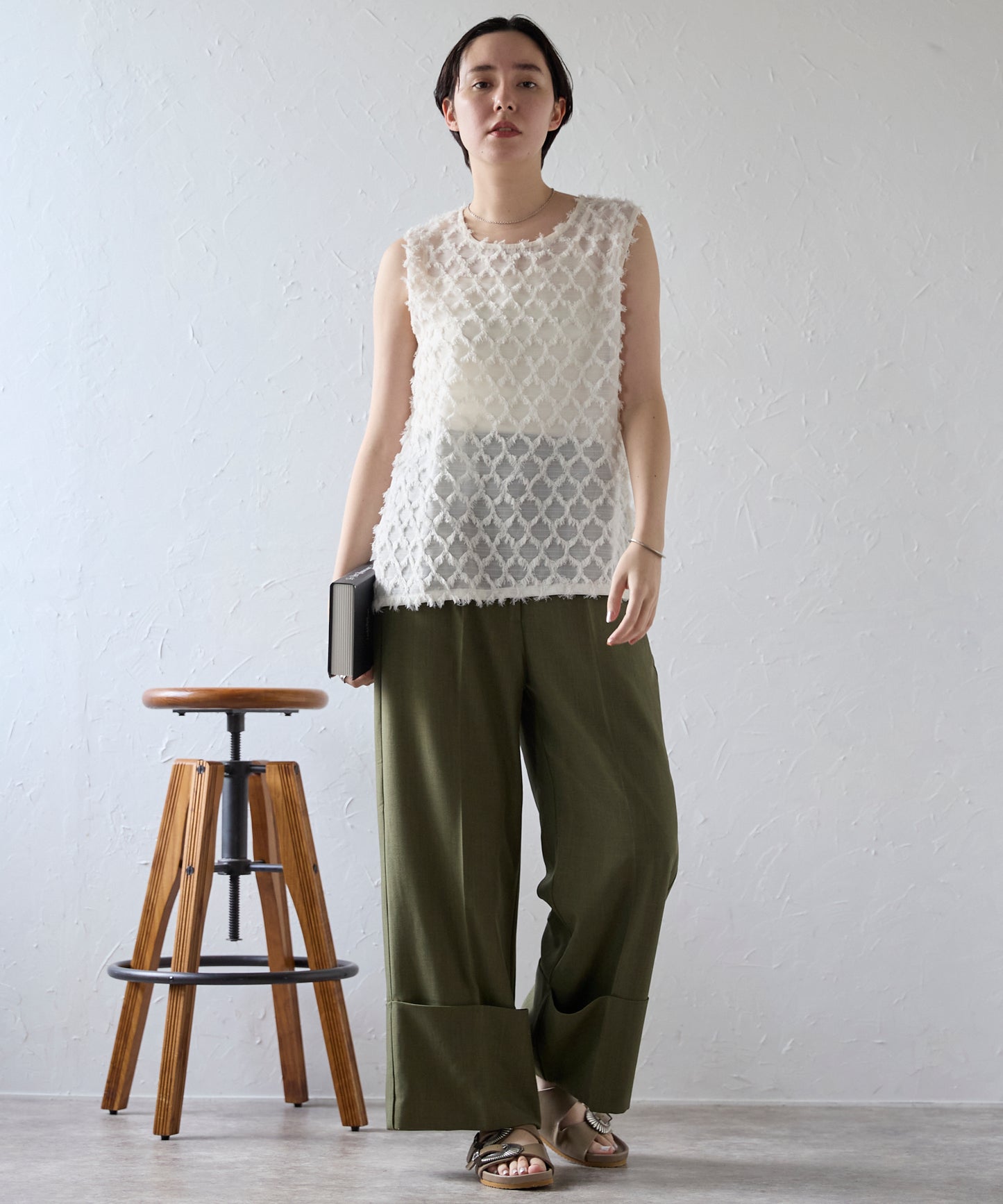 Fringe bestand camisole　フリンジベスト＋キャミソール2点SET