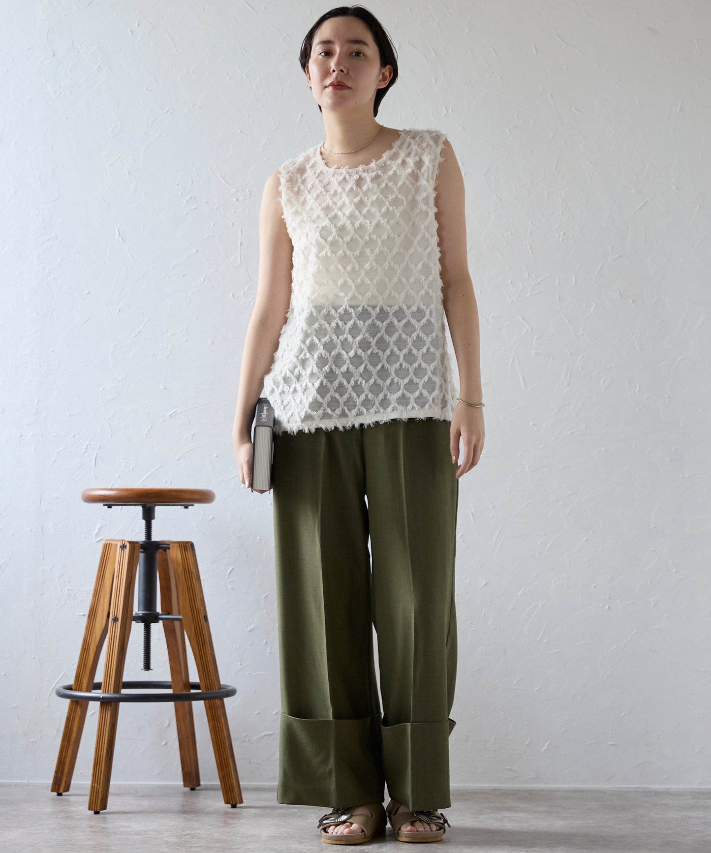 Fringe bestand camisole　フリンジベスト＋キャミソール2点SET