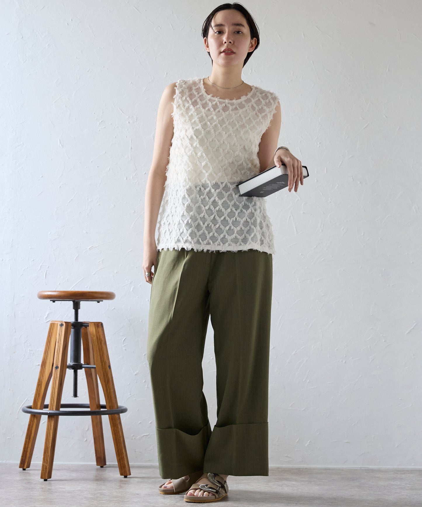 Fringe bestand camisole　フリンジベスト＋キャミソール2点SET