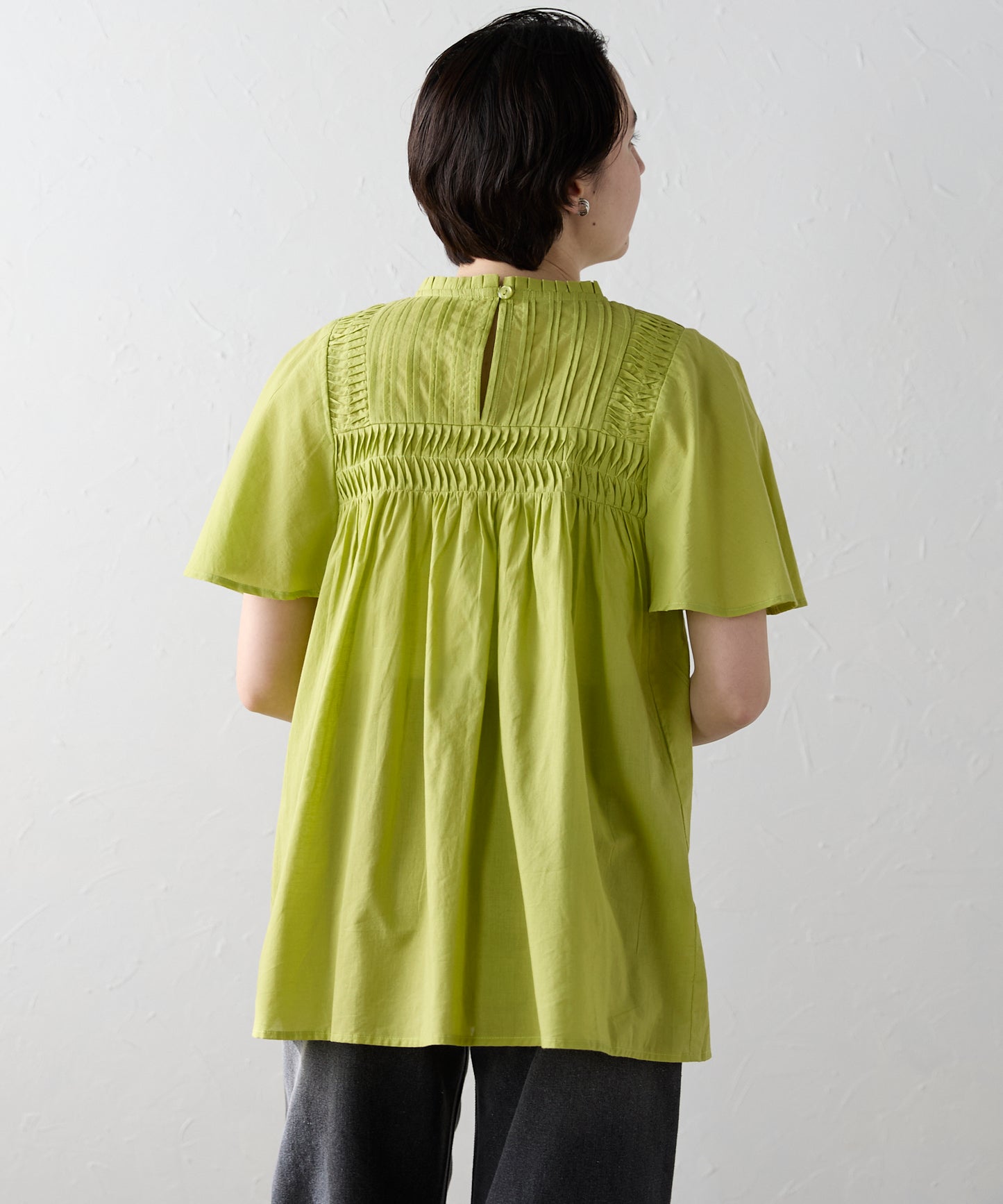 India cambric pintuck blouse インドキャンブリックピンタックブラウス
