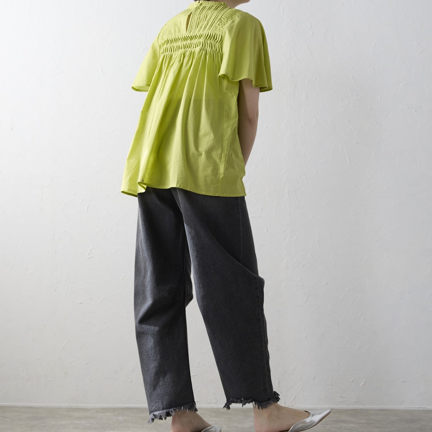 India cambric pintuck blouse インドキャンブリックピンタックブラウス