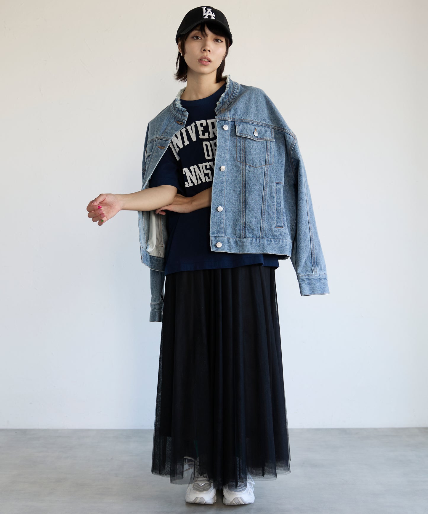 Collarless Denim Jacket　ノーカラーデニムジャケット