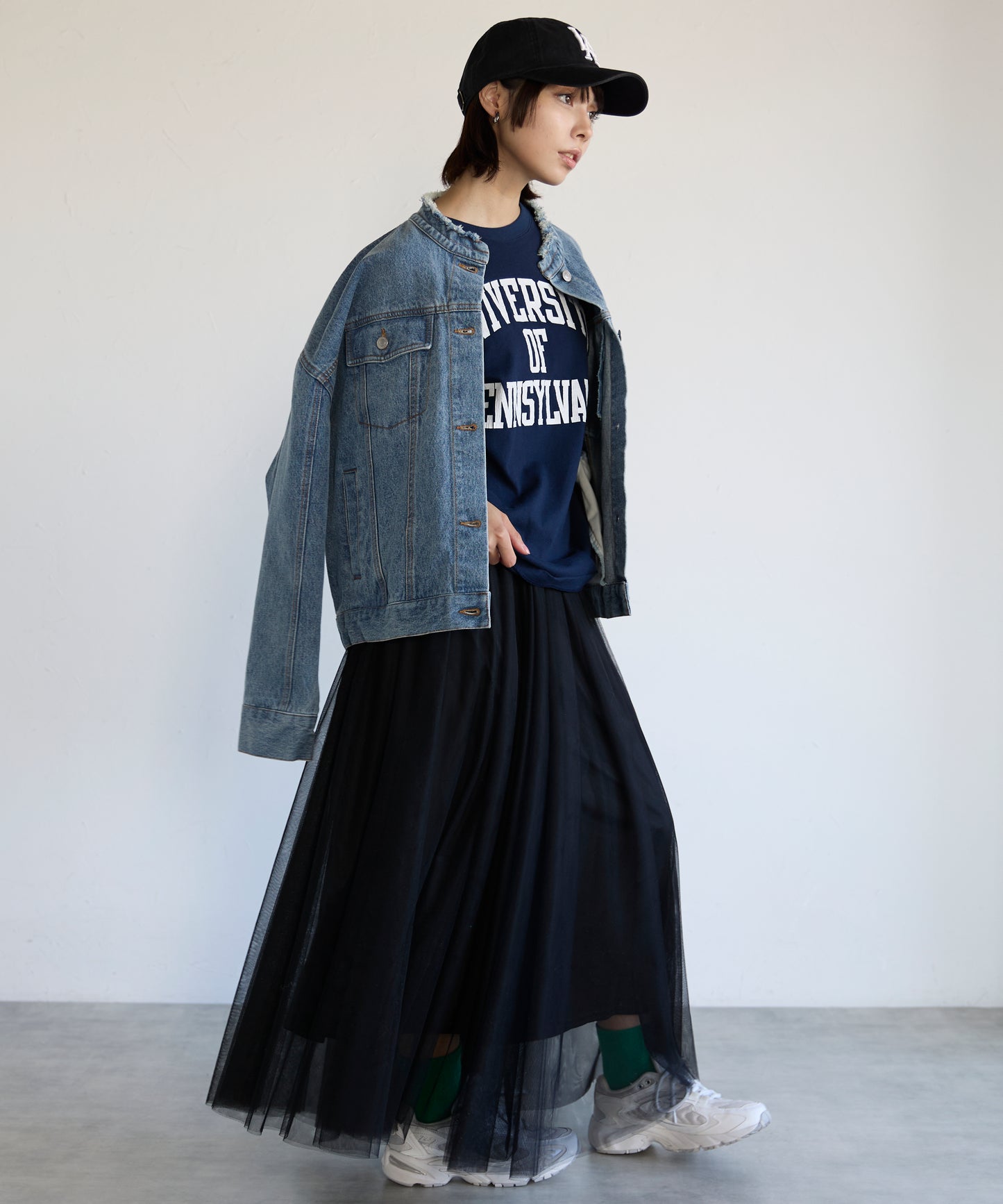 Collarless Denim Jacket　ノーカラーデニムジャケット