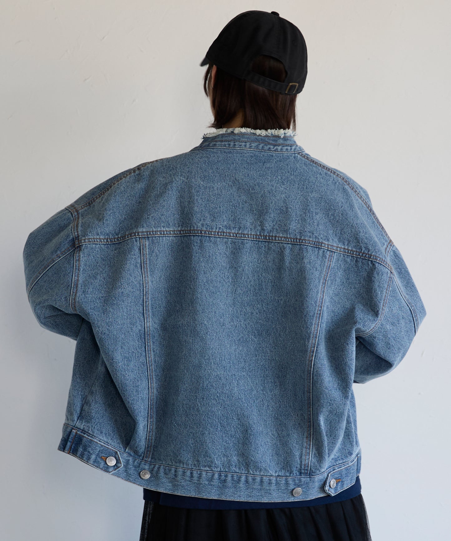 Collarless Denim Jacket　ノーカラーデニムジャケット