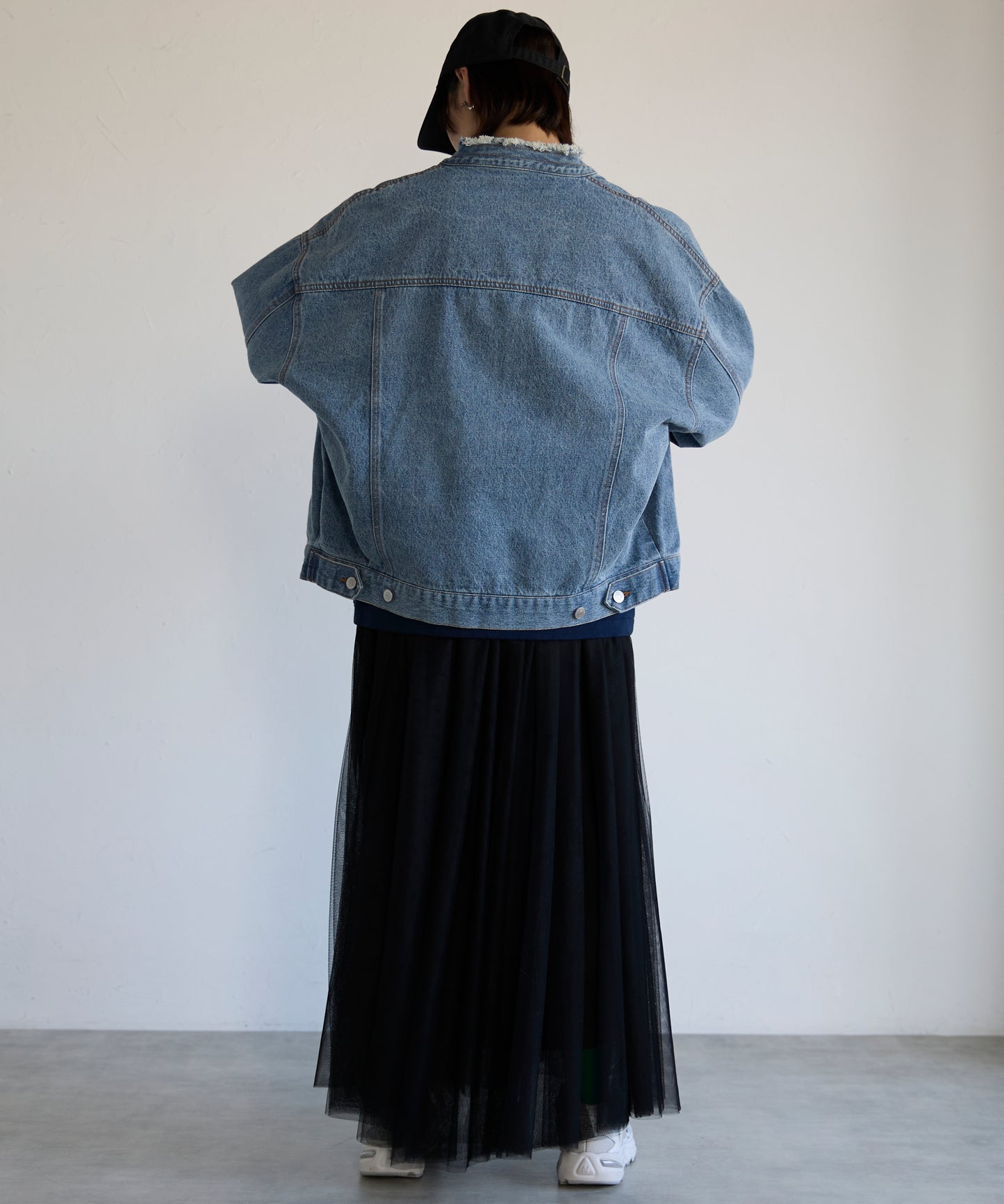 Collarless Denim Jacket　ノーカラーデニムジャケット