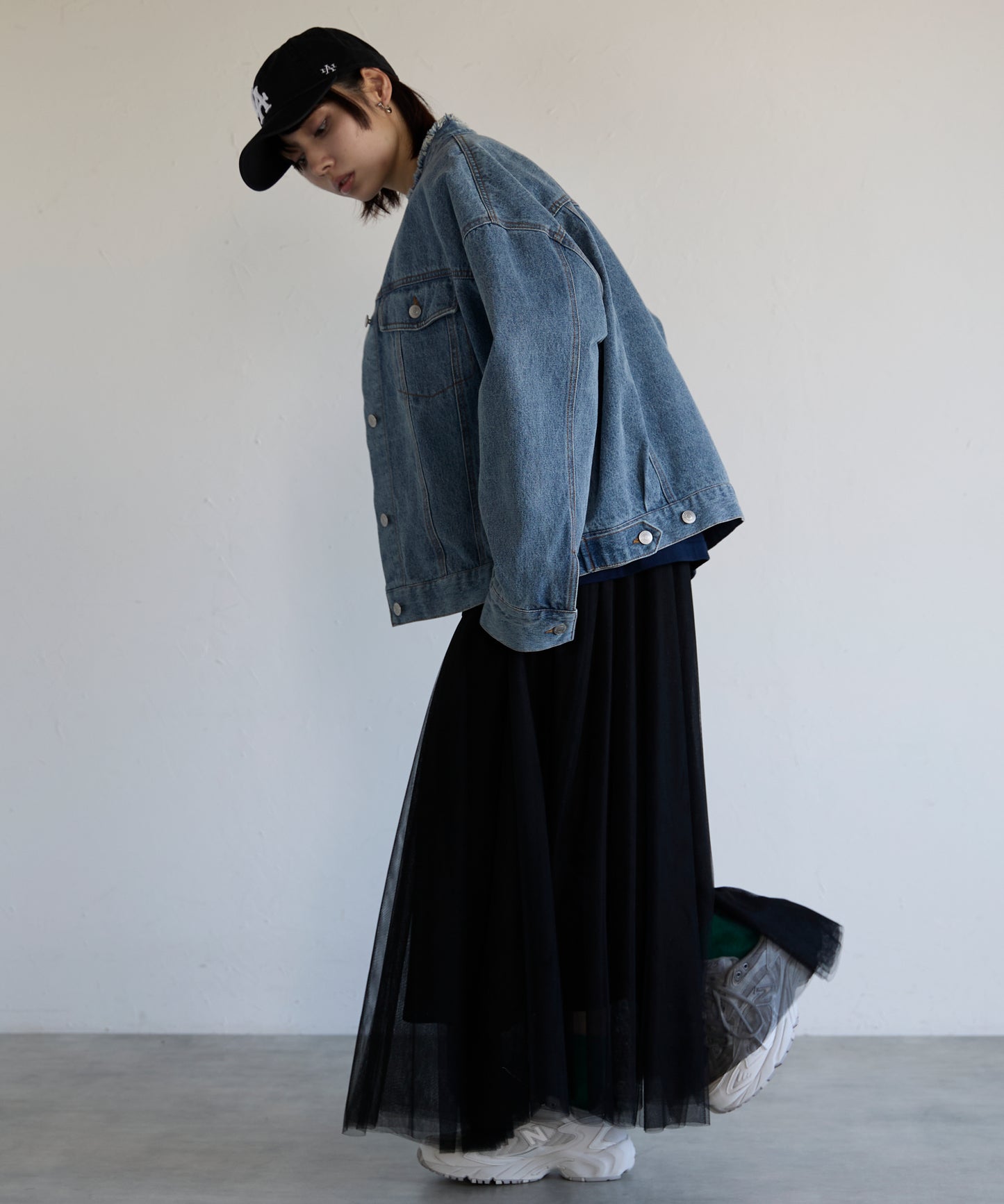 Collarless Denim Jacket　ノーカラーデニムジャケット