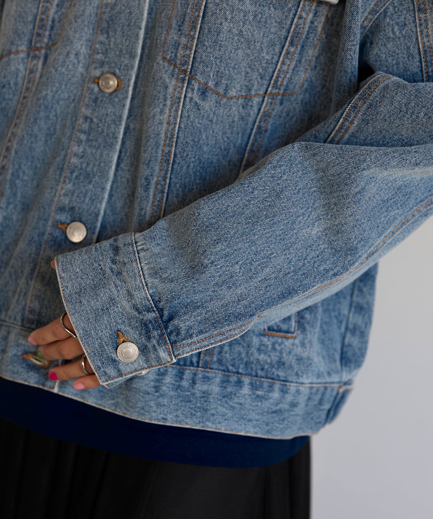 Collarless Denim Jacket　ノーカラーデニムジャケット
