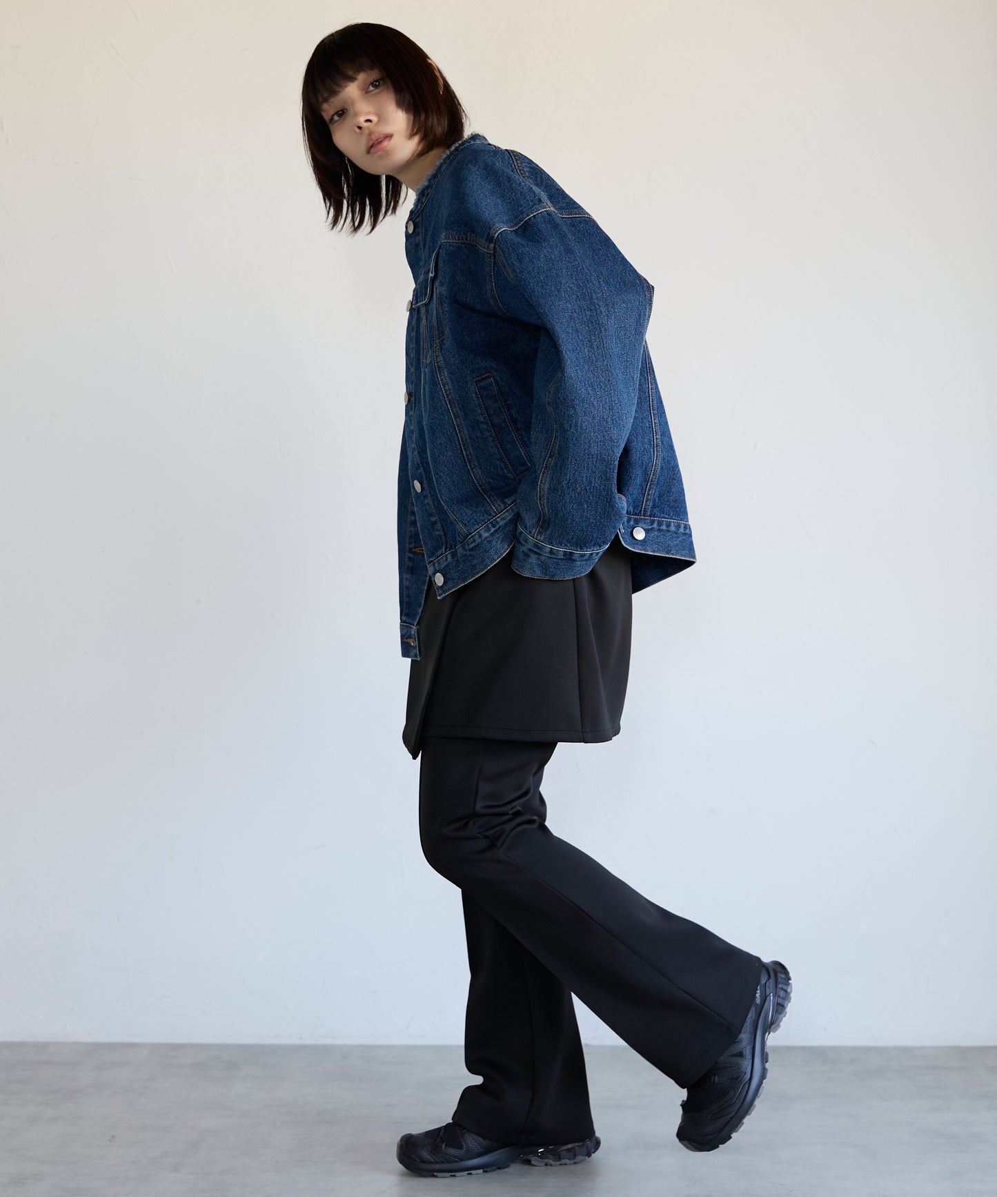 Collarless Denim Jacket　ノーカラーデニムジャケット