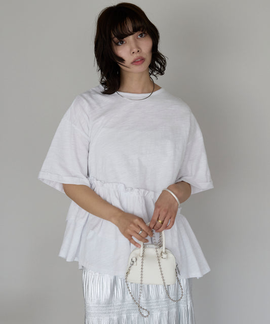 Frill hem T-shirt　フリルヘムTシャツ