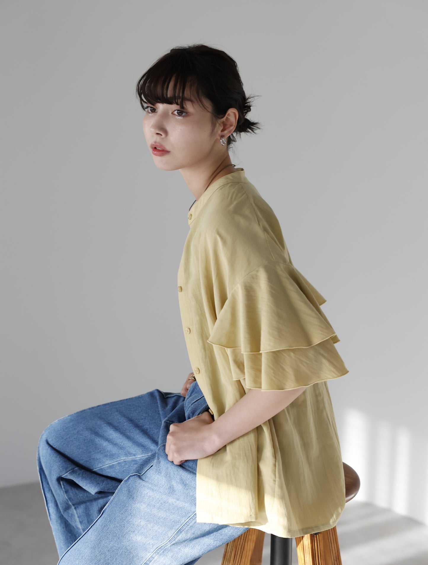 Layered frill shirt　レイヤードフリルシャツ