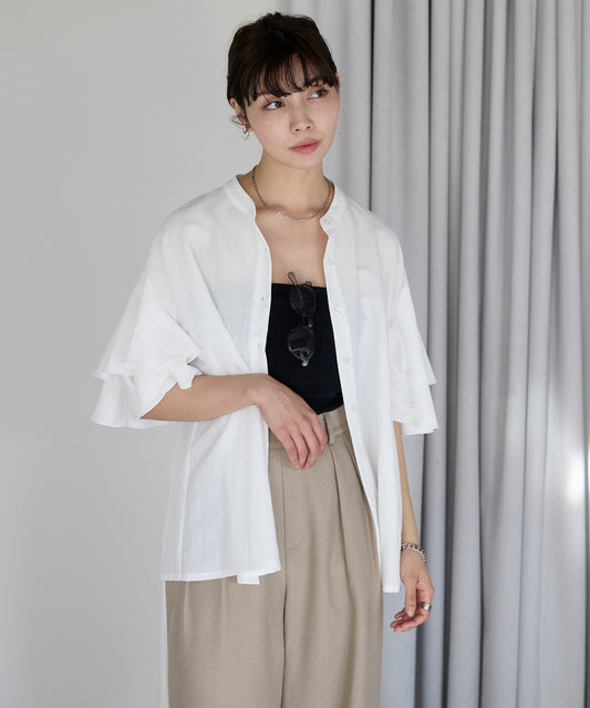 Layered frill shirt　レイヤードフリルシャツ