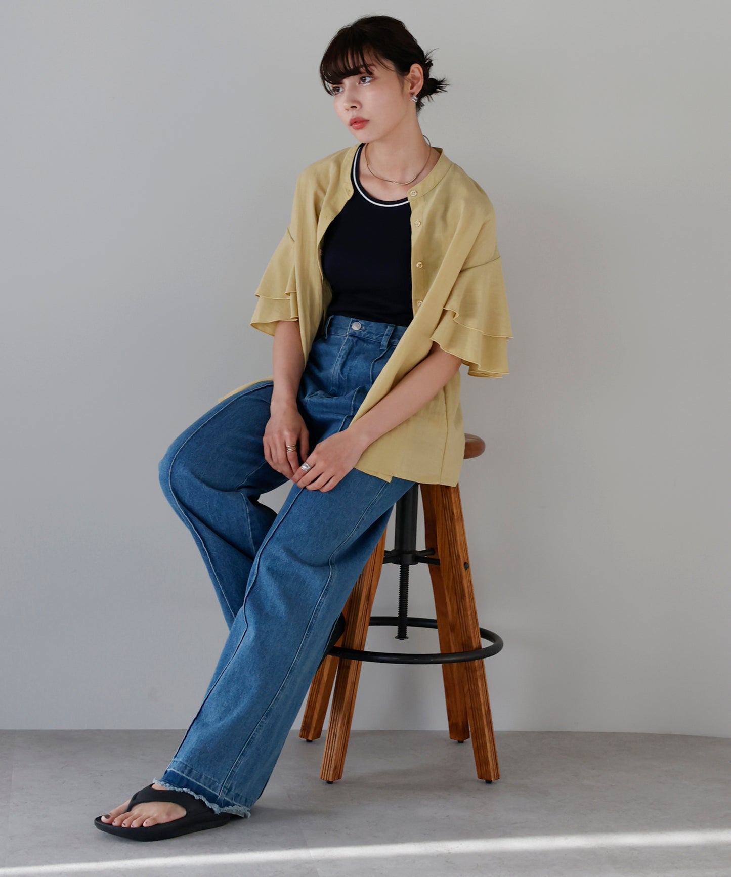 Layered frill shirt　レイヤードフリルシャツ