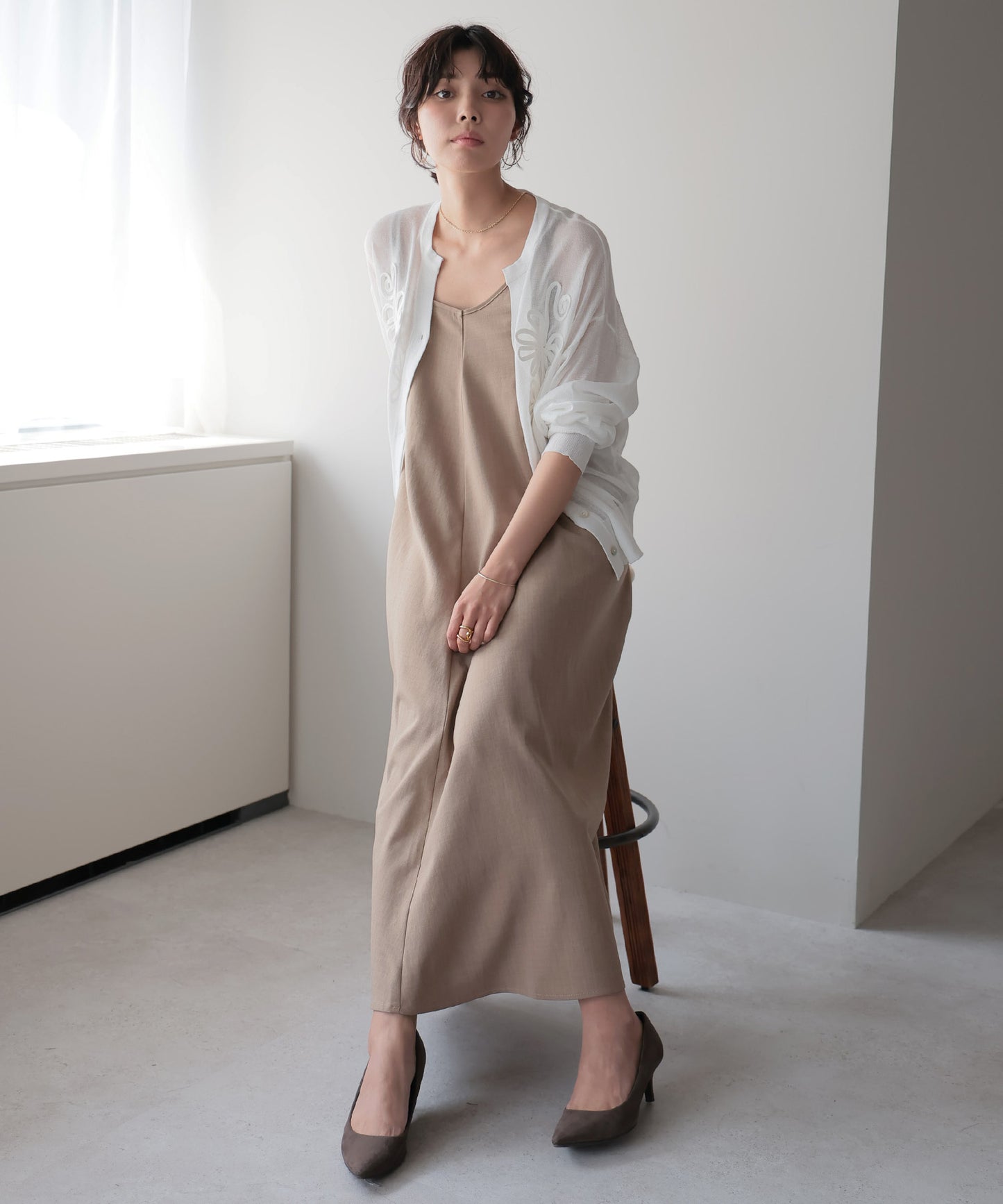 Sheer Embroidery Cardigan／シアー刺繍カーディガン