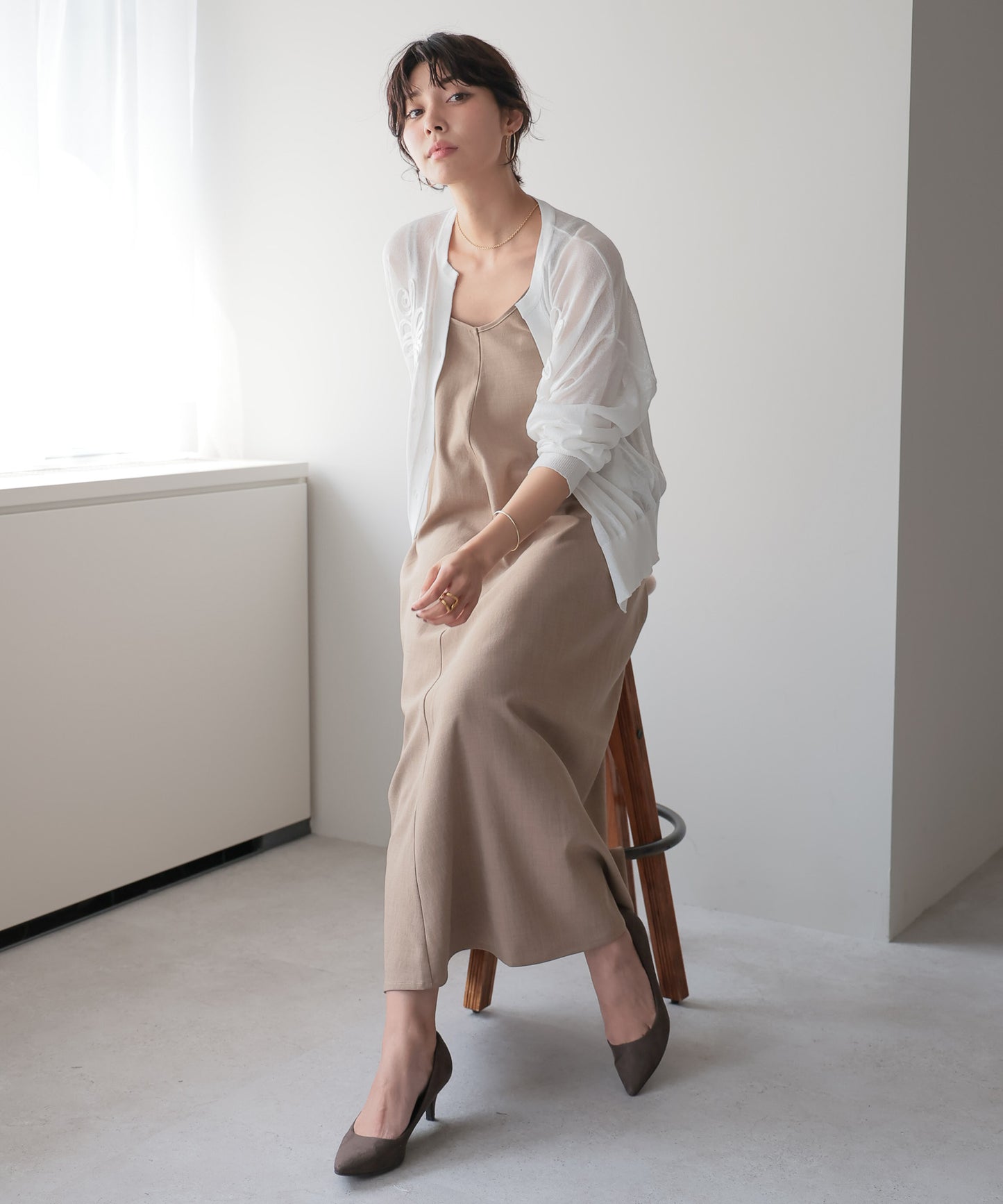 Sheer Embroidery Cardigan／シアー刺繍カーディガン