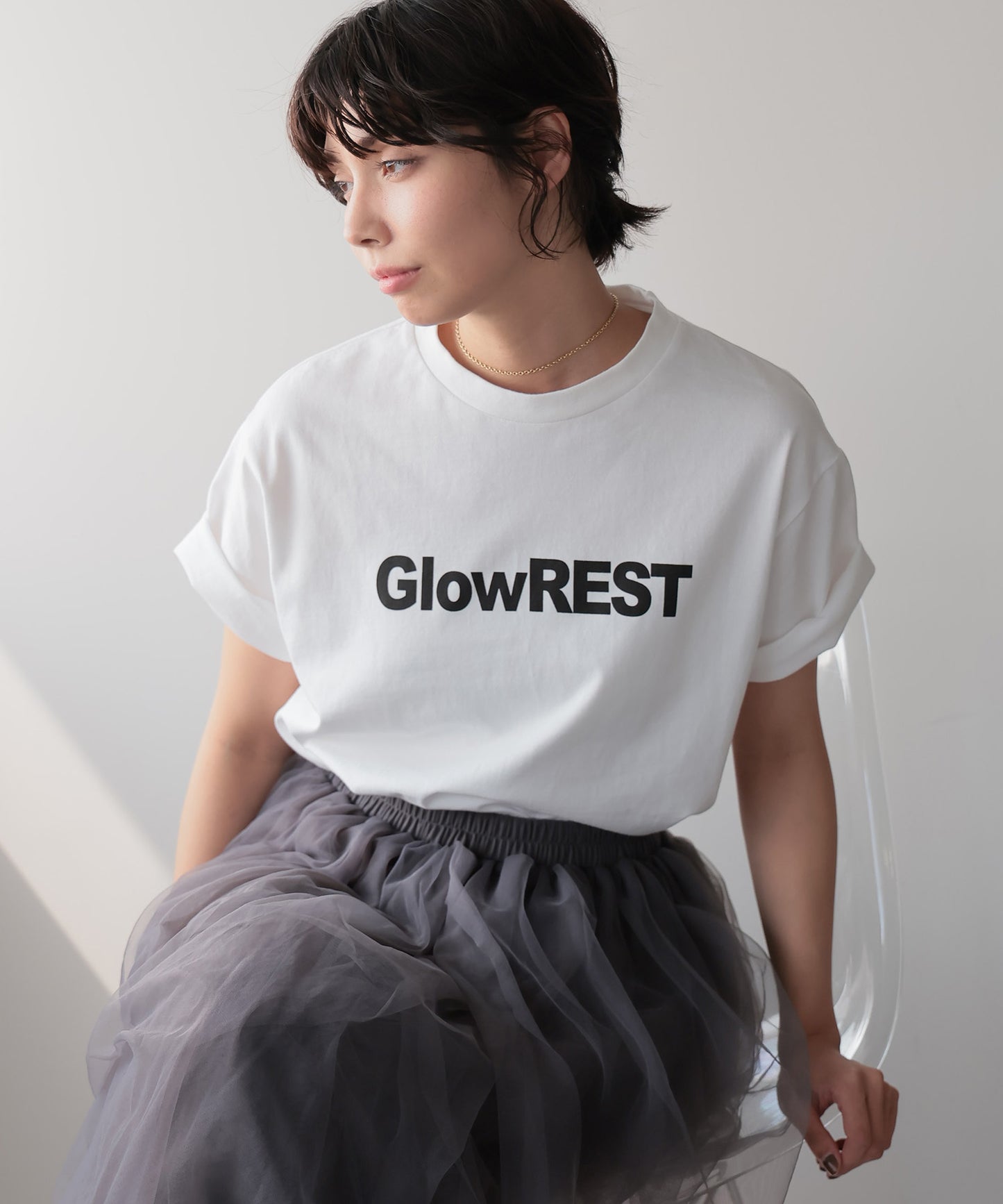 GlowREST Logo T-shirt/GlowRESTロゴTシャツ