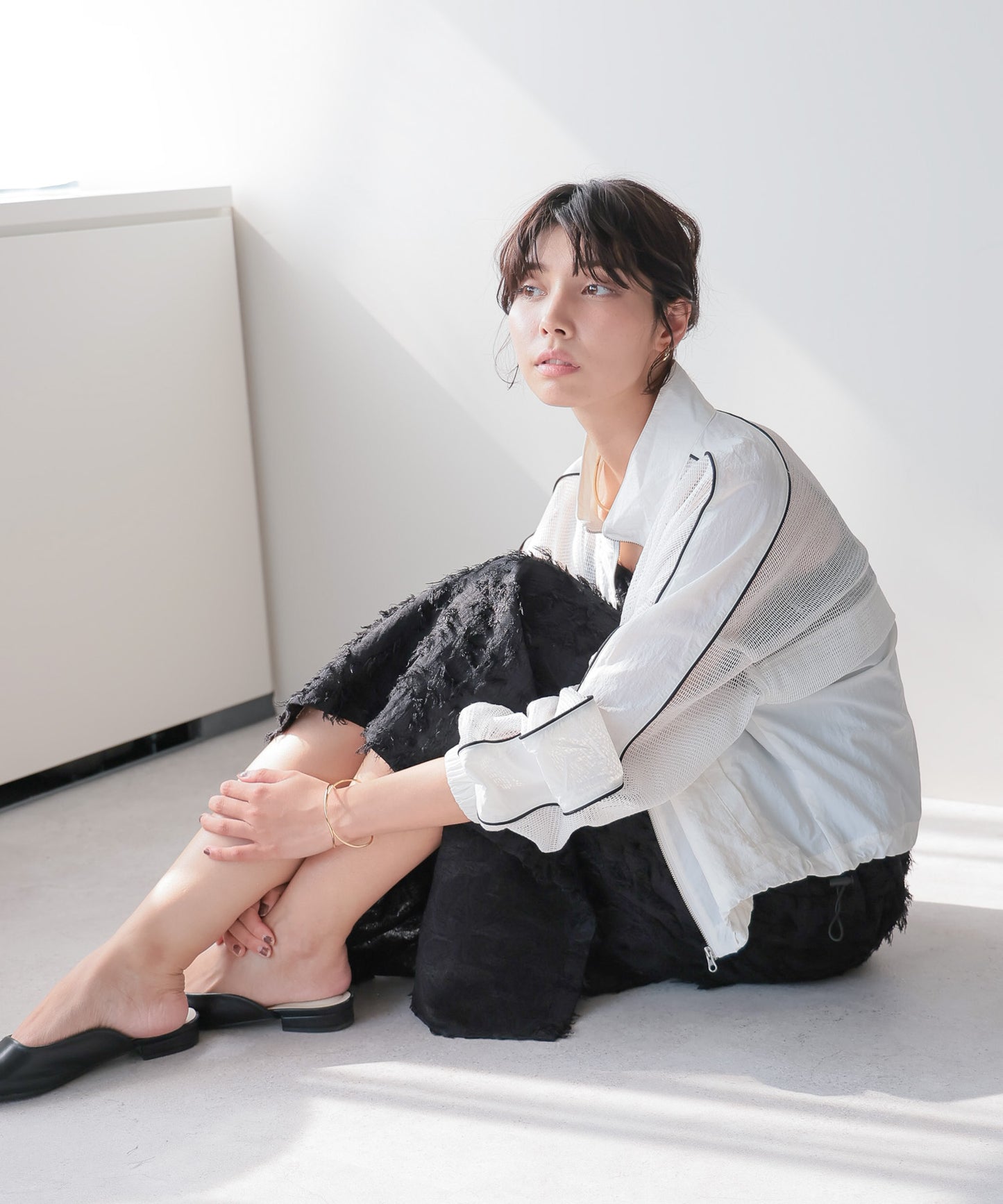 Mixed-Material Track Jacket　異素材トラックジャケット