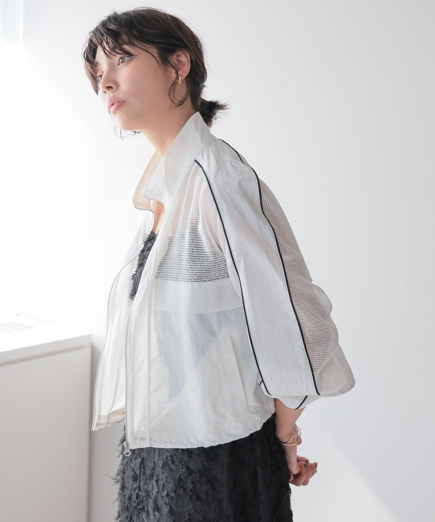 Mixed-Material Track Jacket　異素材トラックジャケット