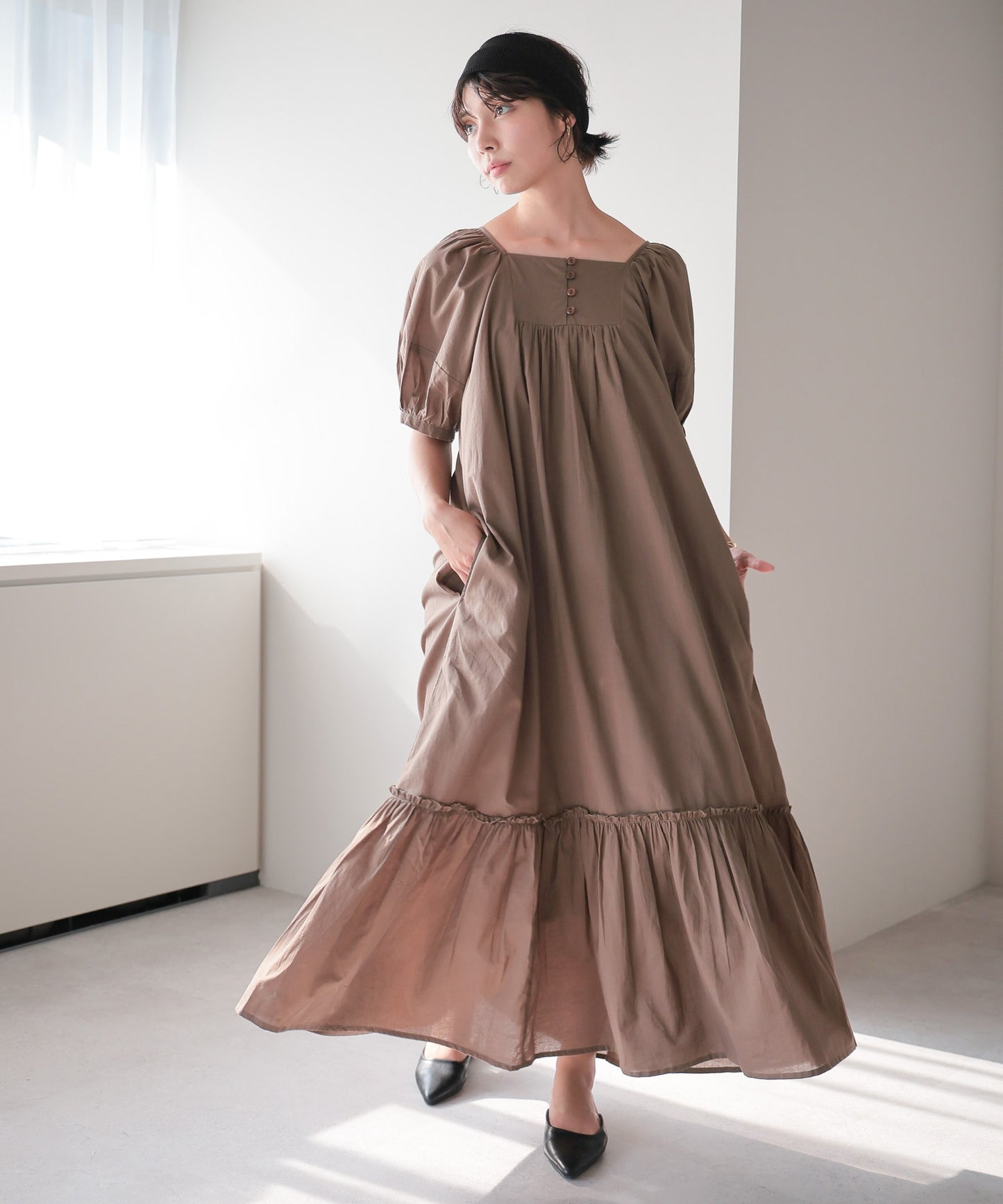 2way Cotton Dress／2wayコットンワンピース
