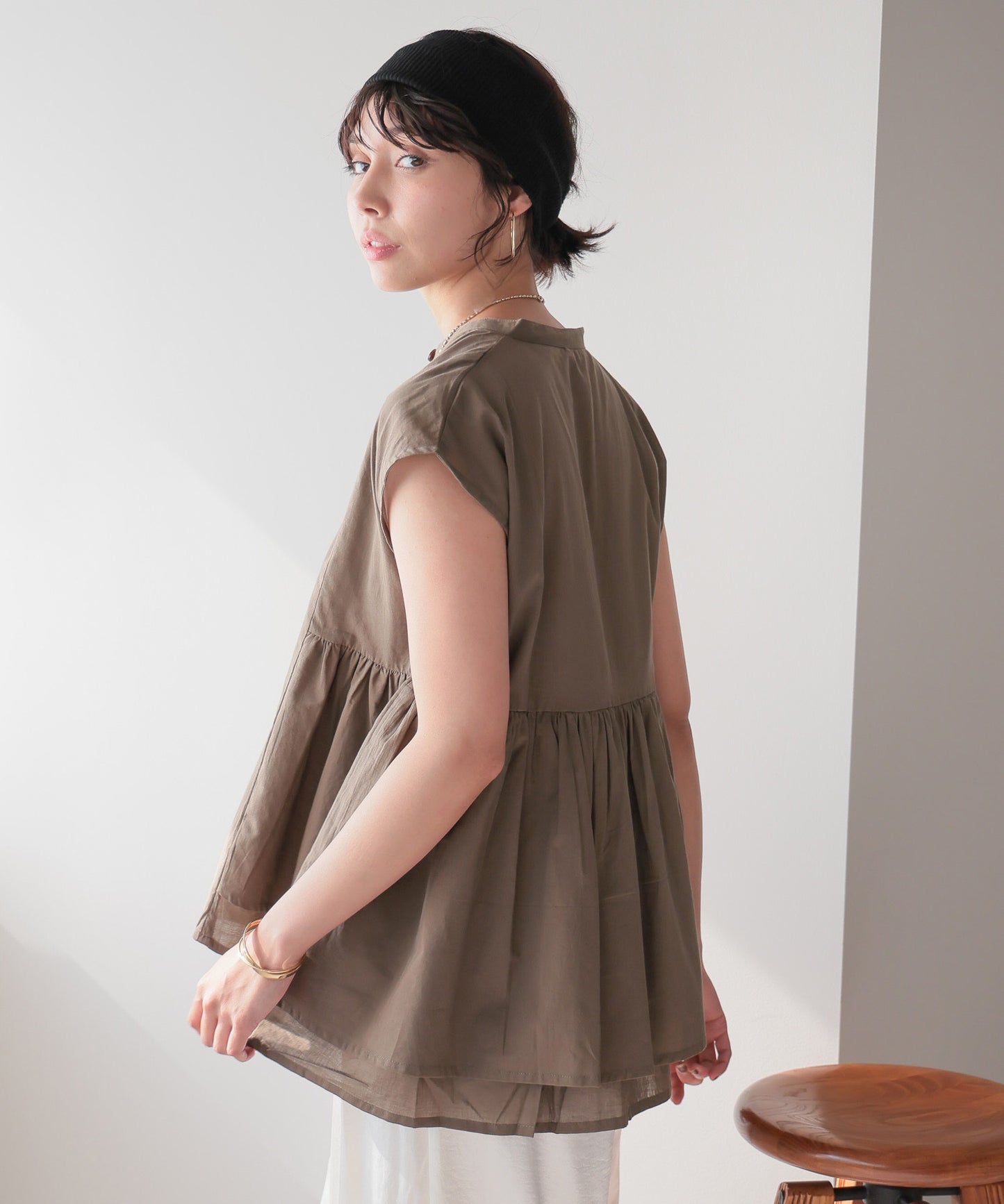 Pin Tuck Peplum Blouse｜ピンタックペプラムブラウス