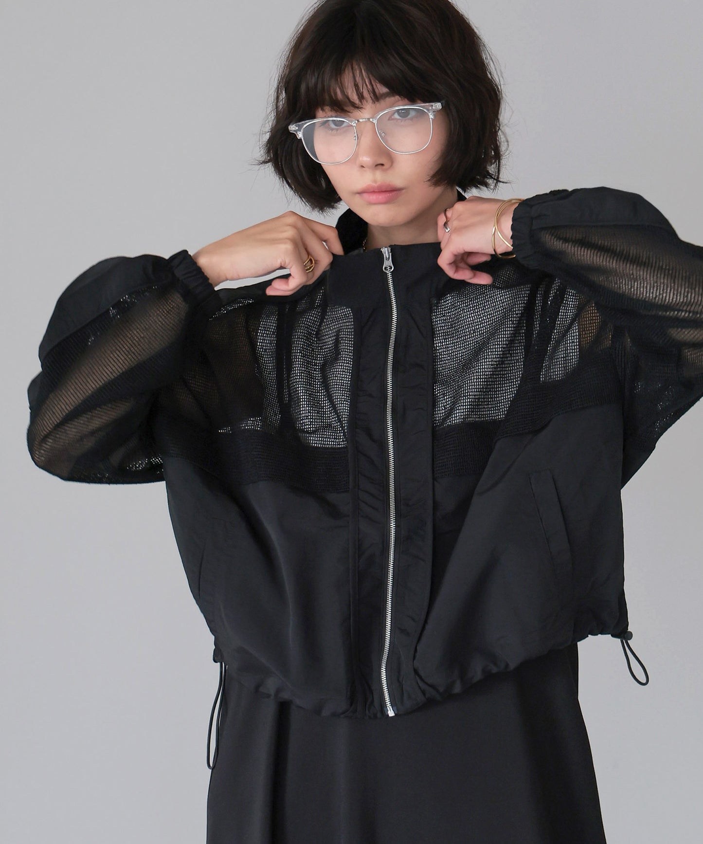 Mixed-Material Track Jacket　異素材トラックジャケット