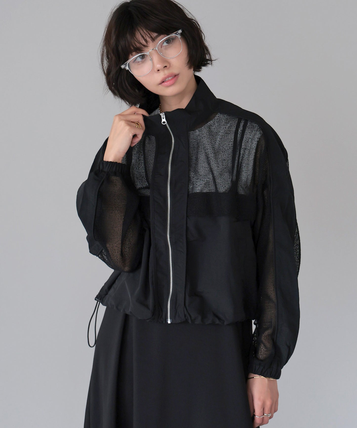 Mixed-Material Track Jacket　異素材トラックジャケット